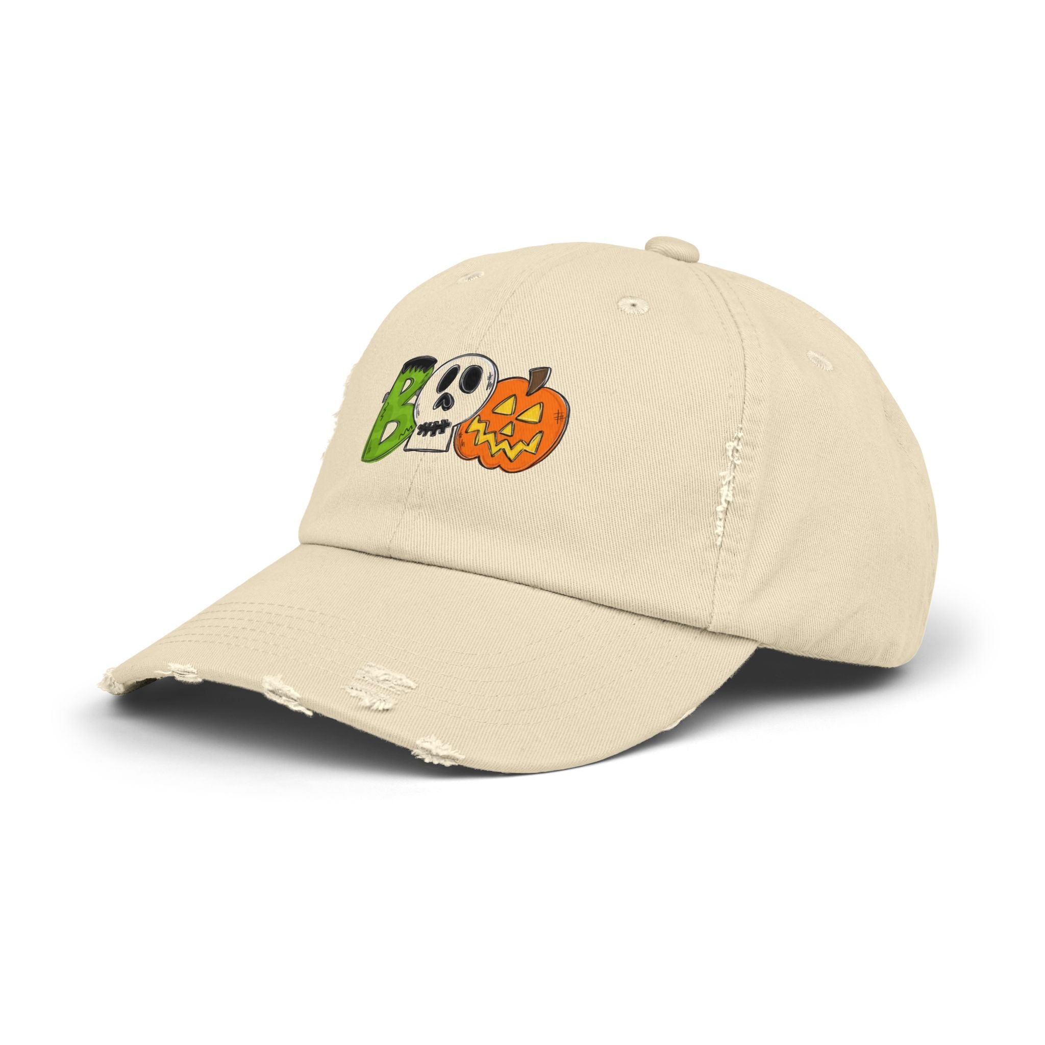 Halloween BOO Unisex Distressed Cap