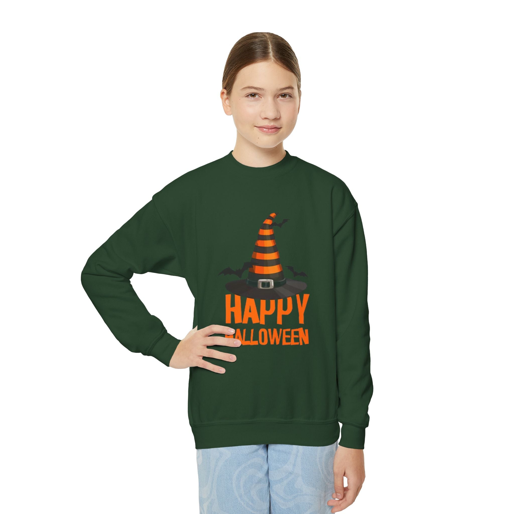 Happy Halloween Youth Crewneck Sweatshirt