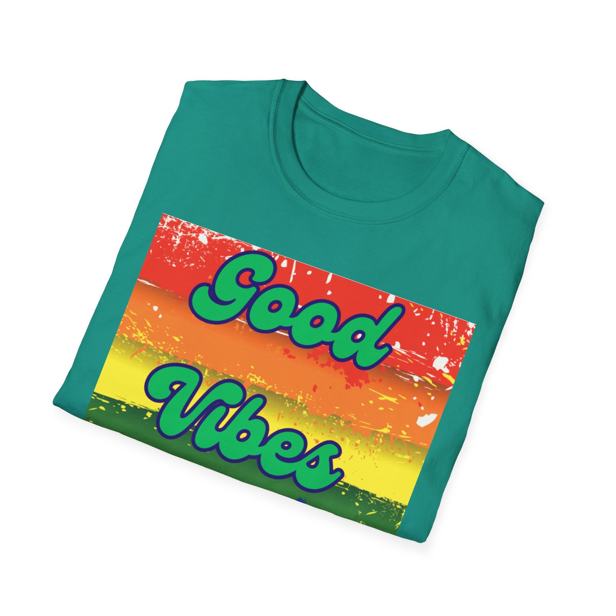 Good Vibes Only Green Unisex Softstyle T-Shirt