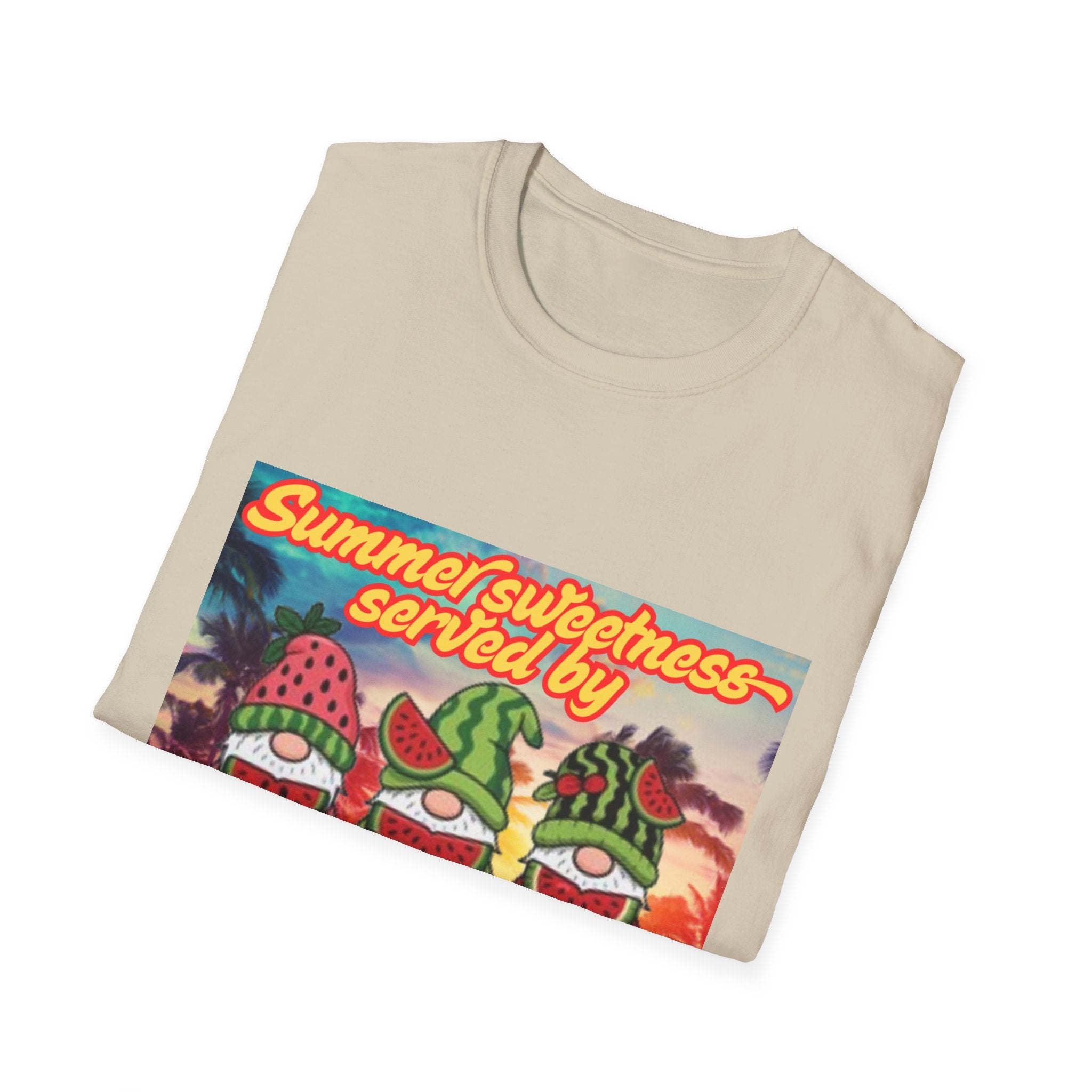 Summer Sweetness Served By Fruity Gnomes Unisex Softstyle T-Shirt