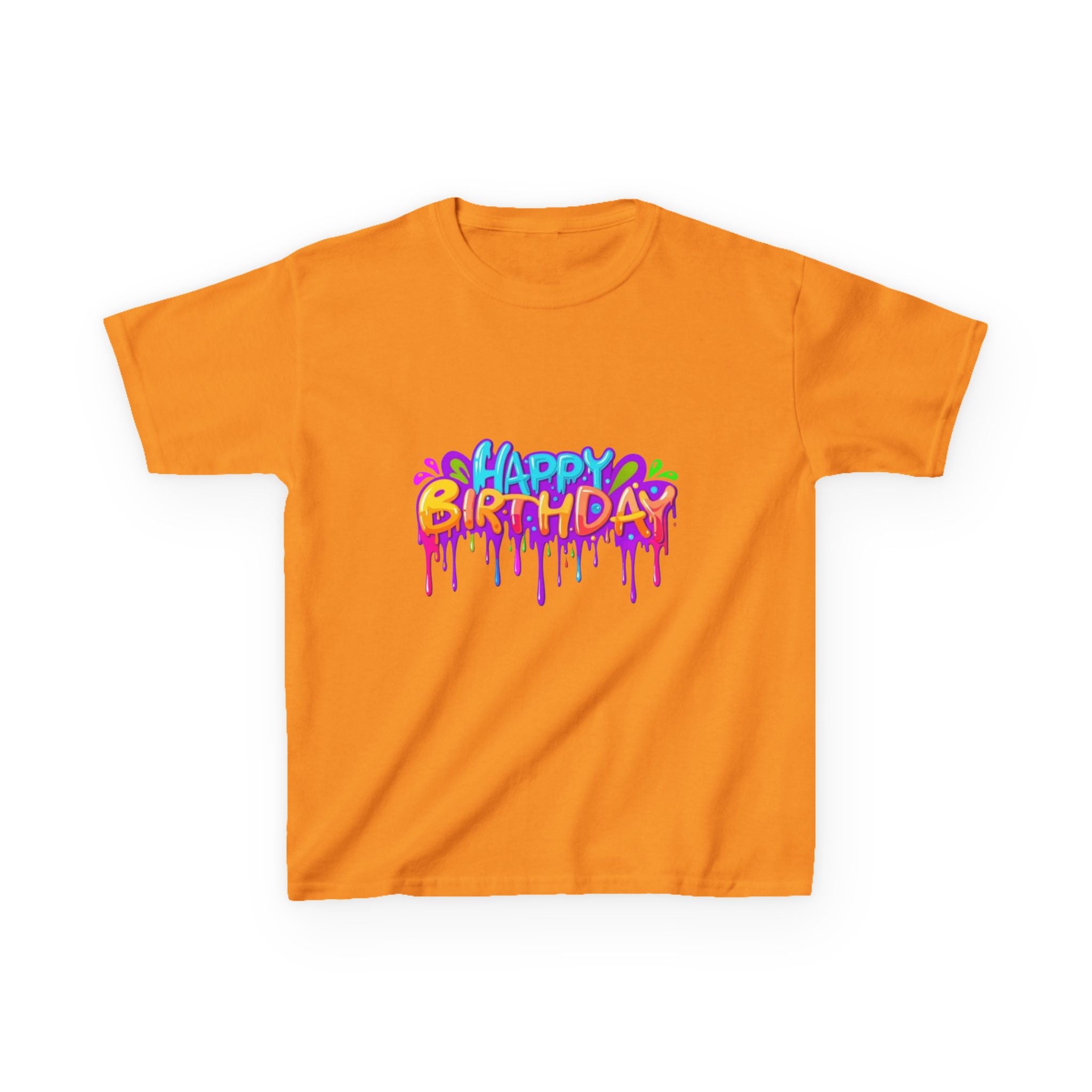 Happy Birthday Kids Heavy Cotton™ Short Sleeve T-Shirt Personalize It!