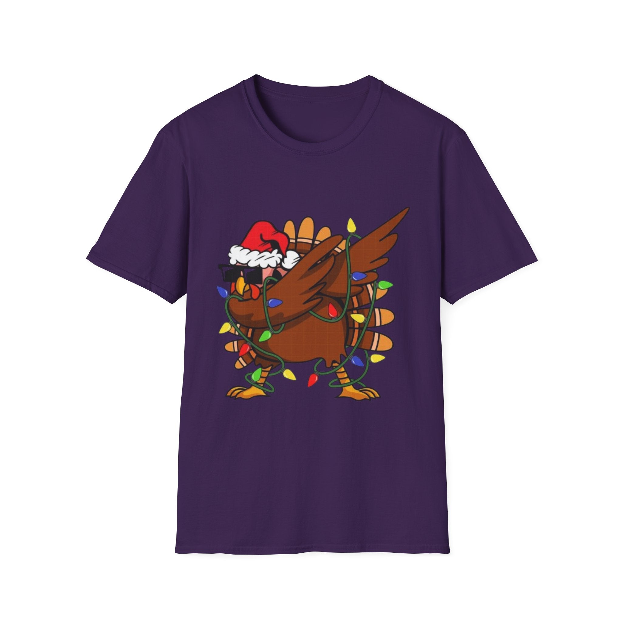 Dabbing Christmas Turkey Unisex Softstyle T-Shirt