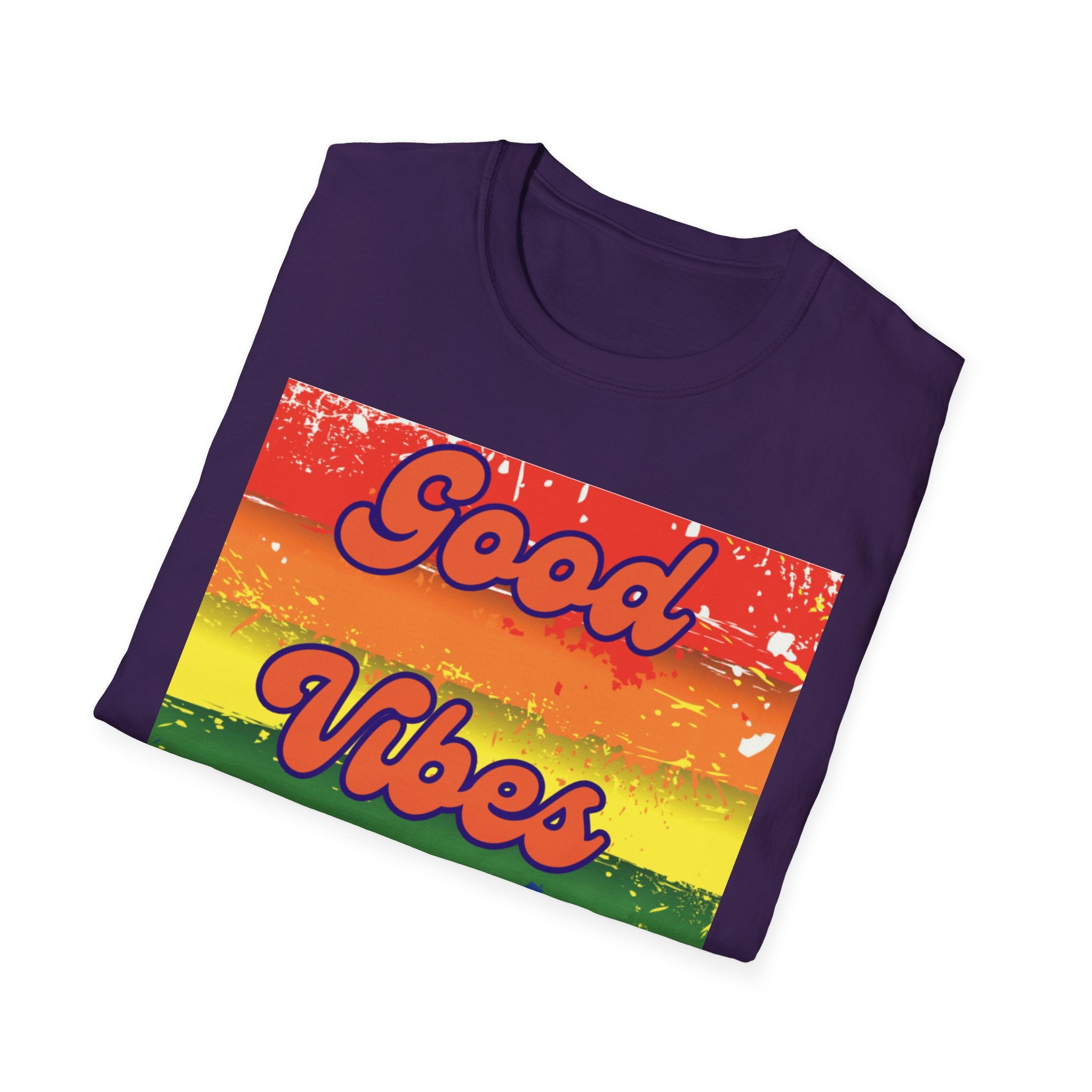 Good Vibes Only Orange Unisex Softstyle T-Shirt