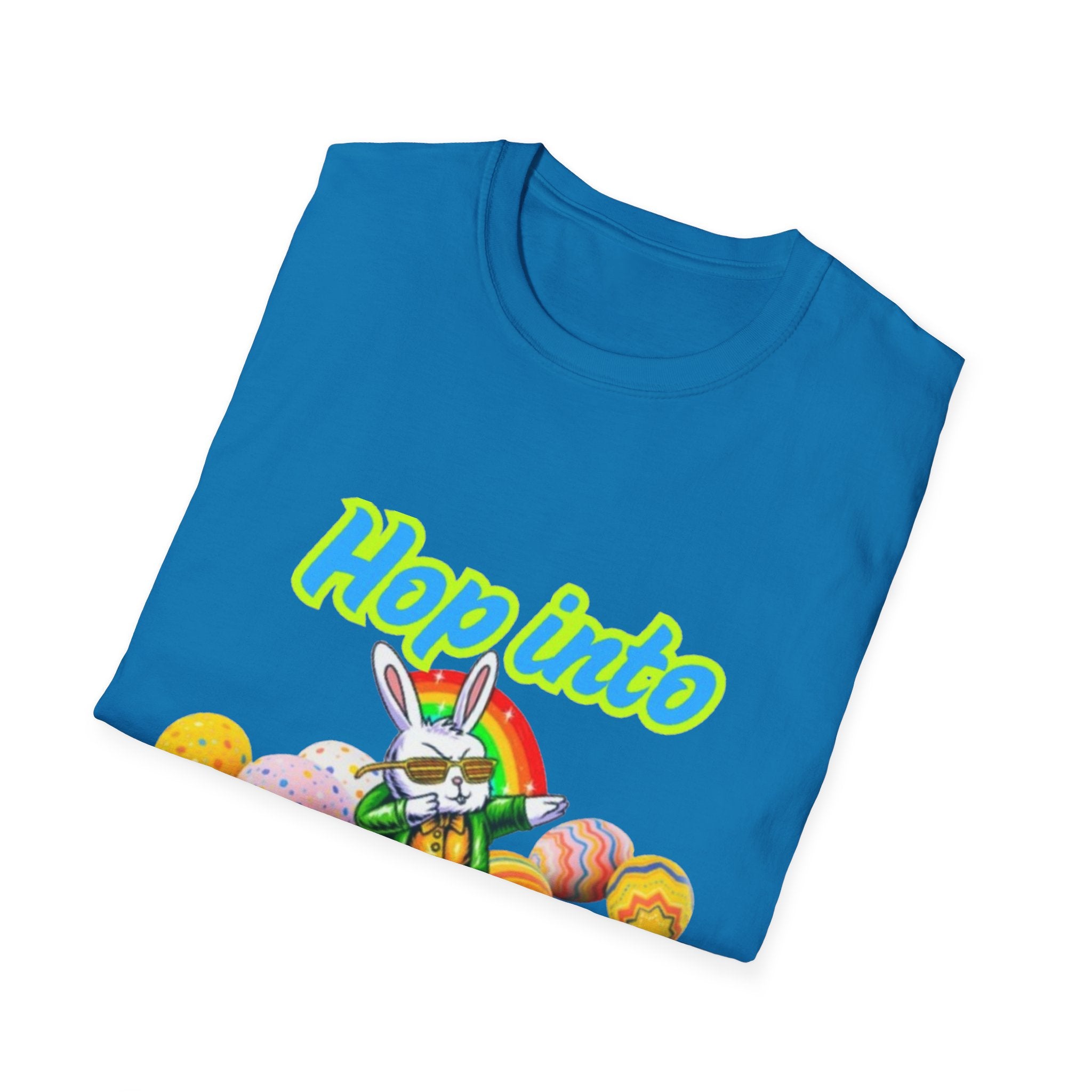 Hop Into Groovy Vibes Bunny Unisex Softstyle T-Shirt