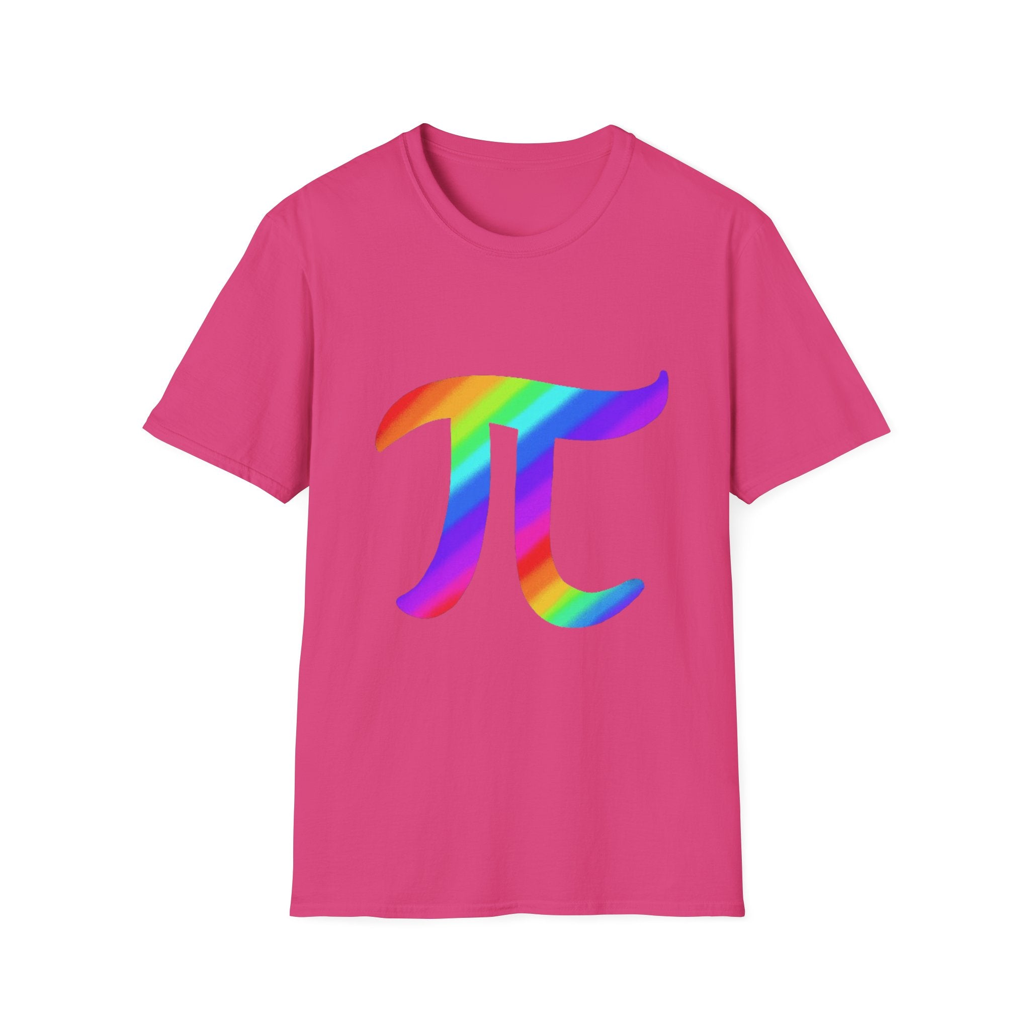 Rainbow Pi Symbol Unisex Softstyle T-Shirt