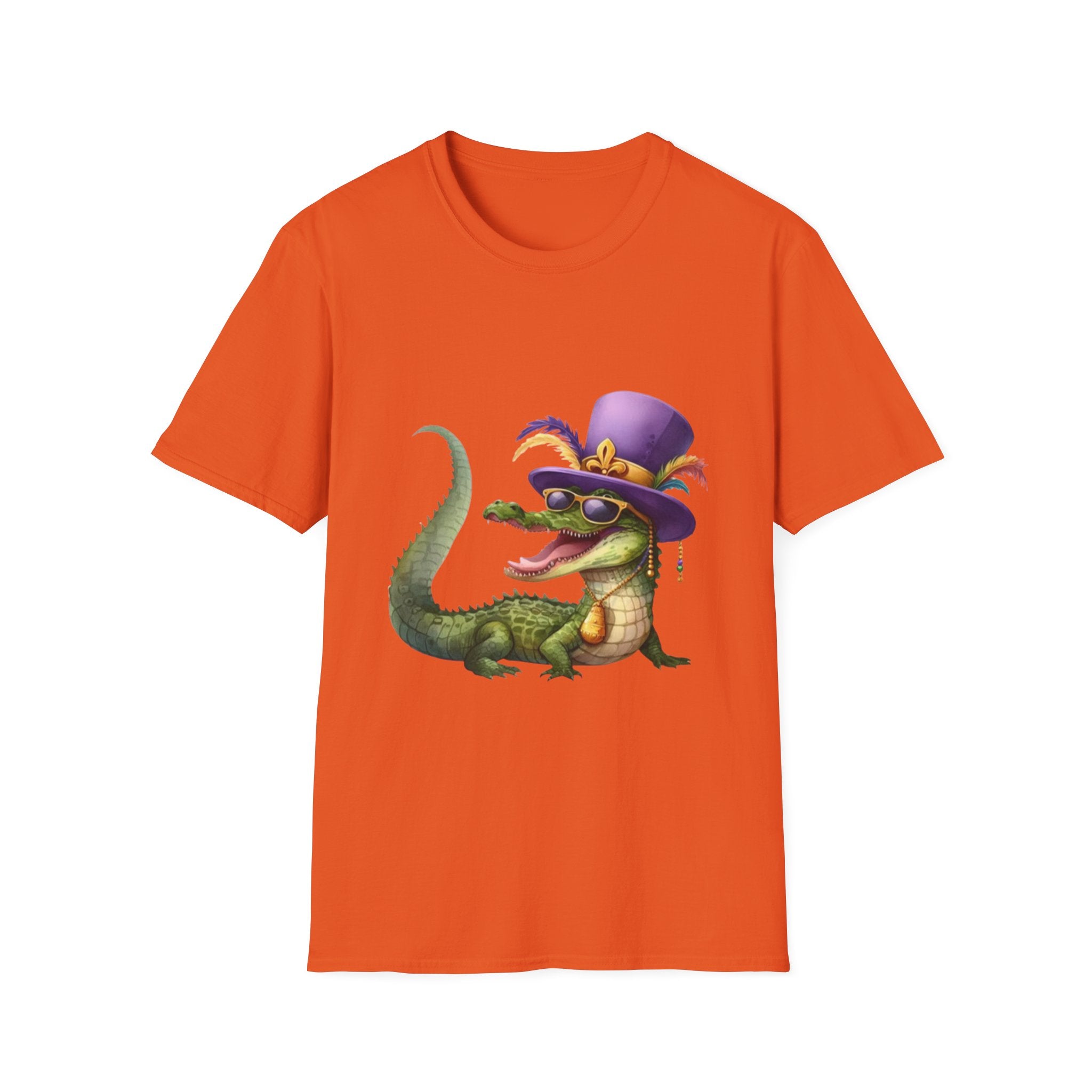 Mardi Gras Alligator Unisex Softstyle T-Shirt