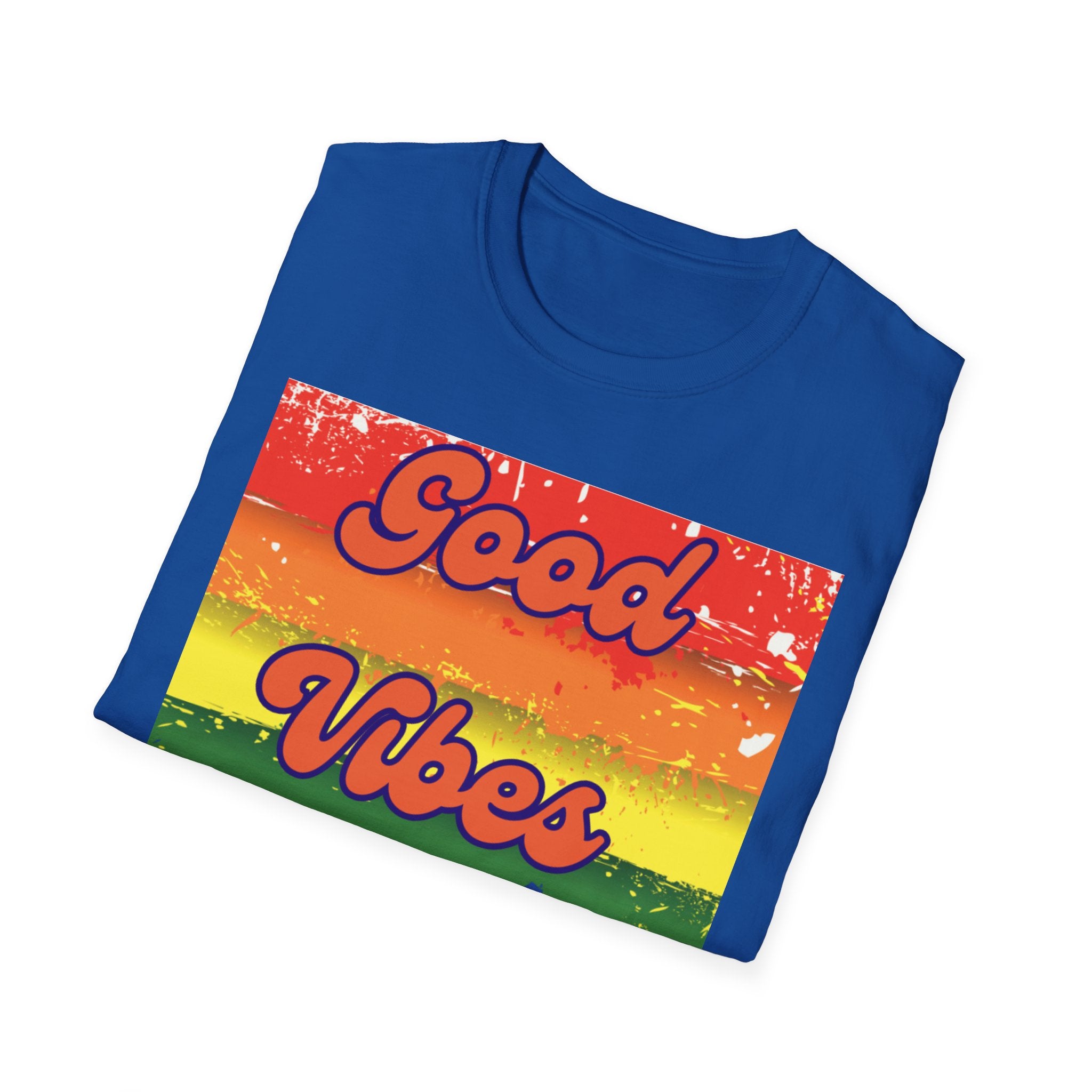 Good Vibes Only Orange Unisex Softstyle T-Shirt