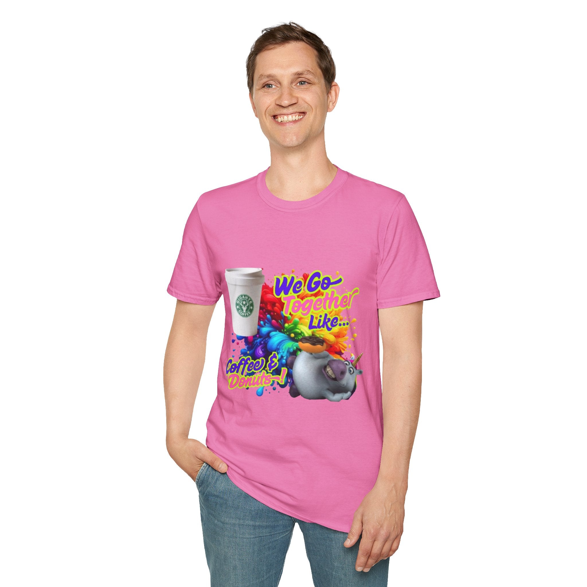 We Go Together Like Coffee & Donuts Unisex Softstyle T-Shirt