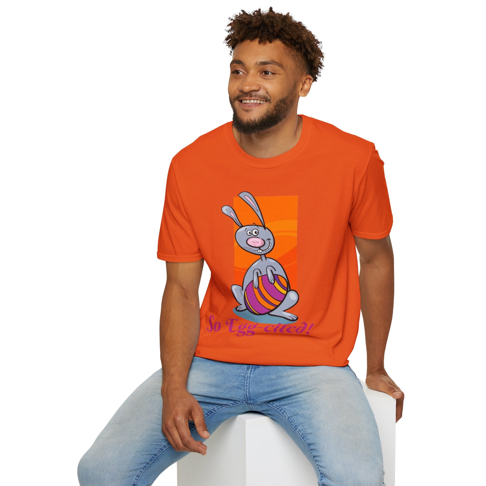 So Egg-cited Bunny Unisex Softstyle T-Shirt
