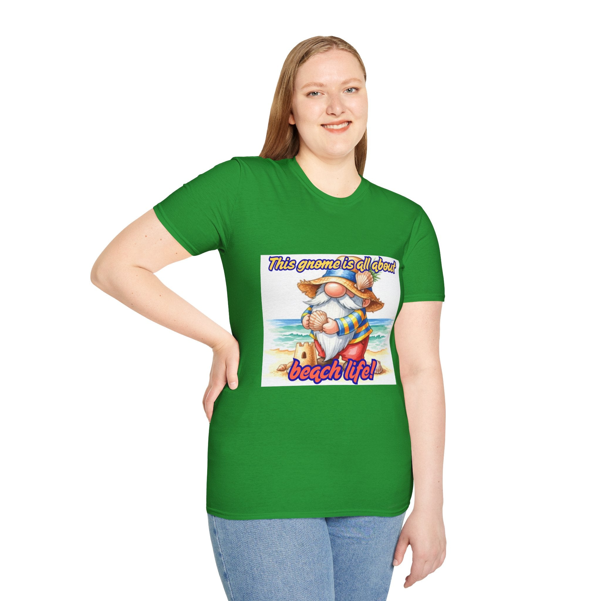 This Gnome Is All About Beach Life! Unisex Softstyle T-Shirt