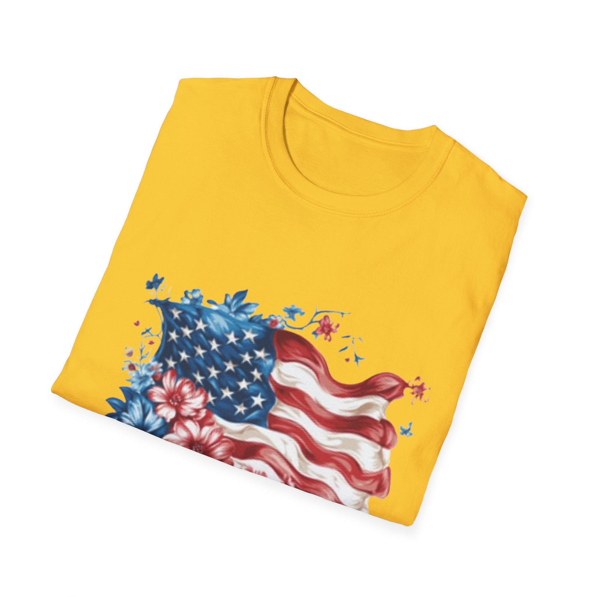 Patriotic USA Flag Unisex Softstyle T-Shirt