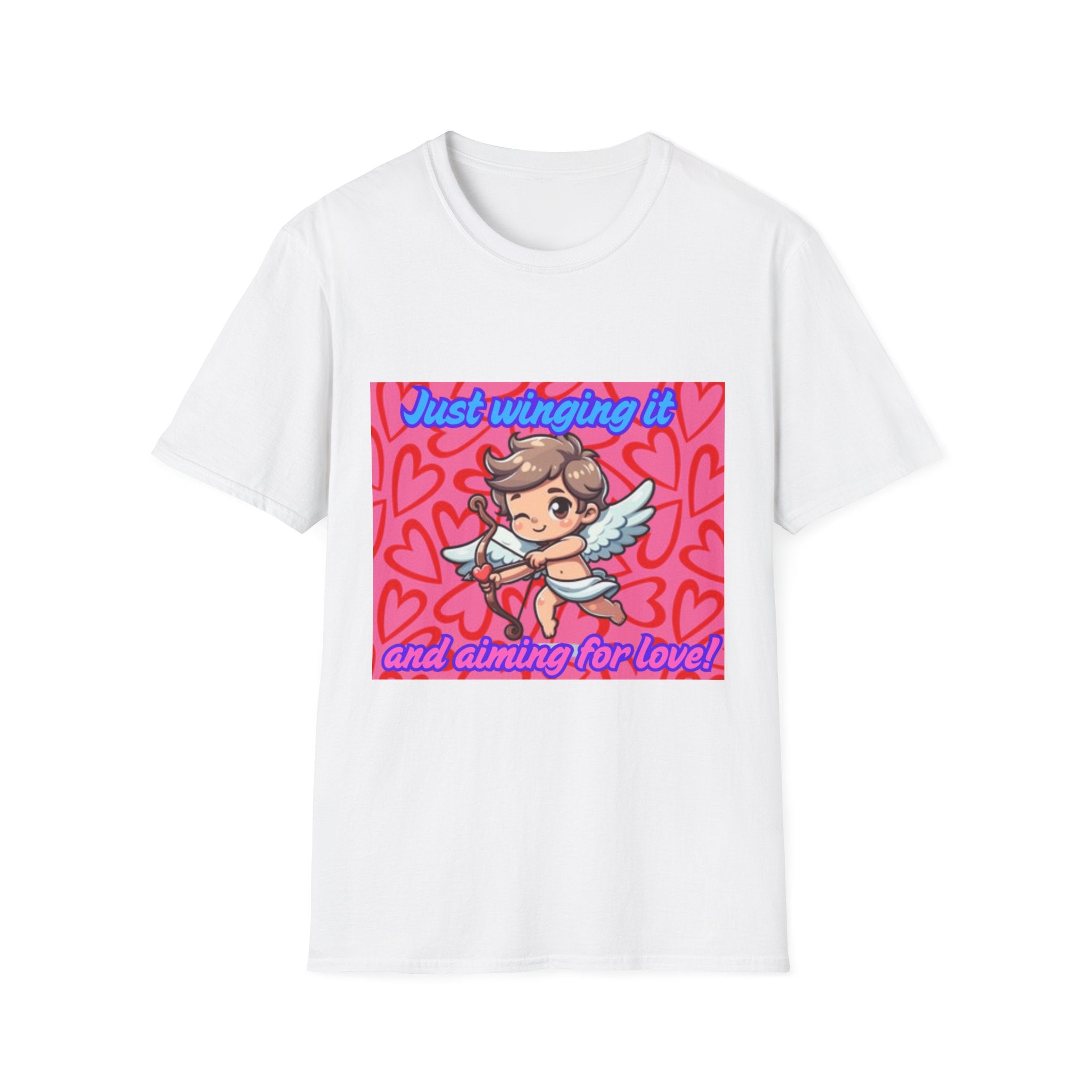 Just Winging It And Aiming For Love Unisex Softstyle T-Shirt
