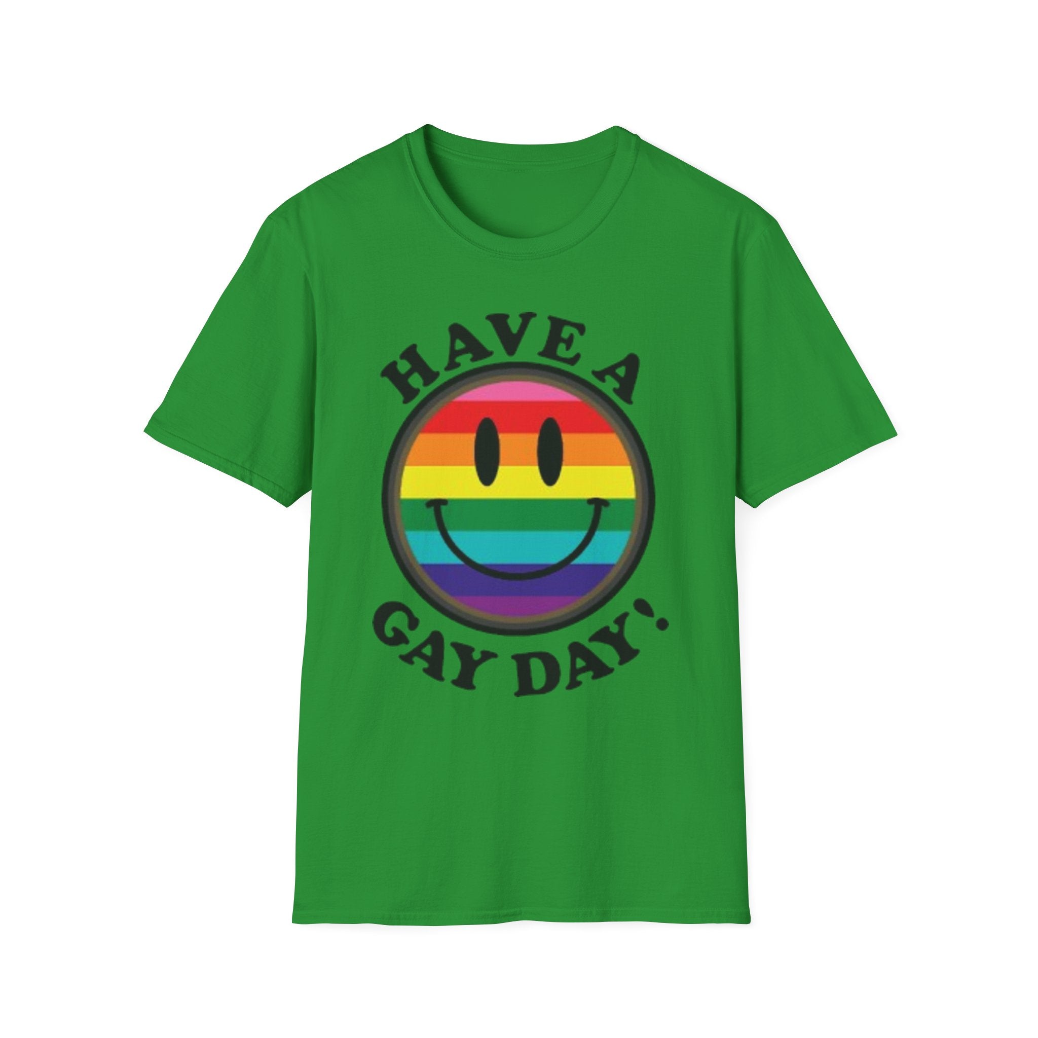 Have A Gay Day Rainbow Smile Unisex Softstyle T-Shirt