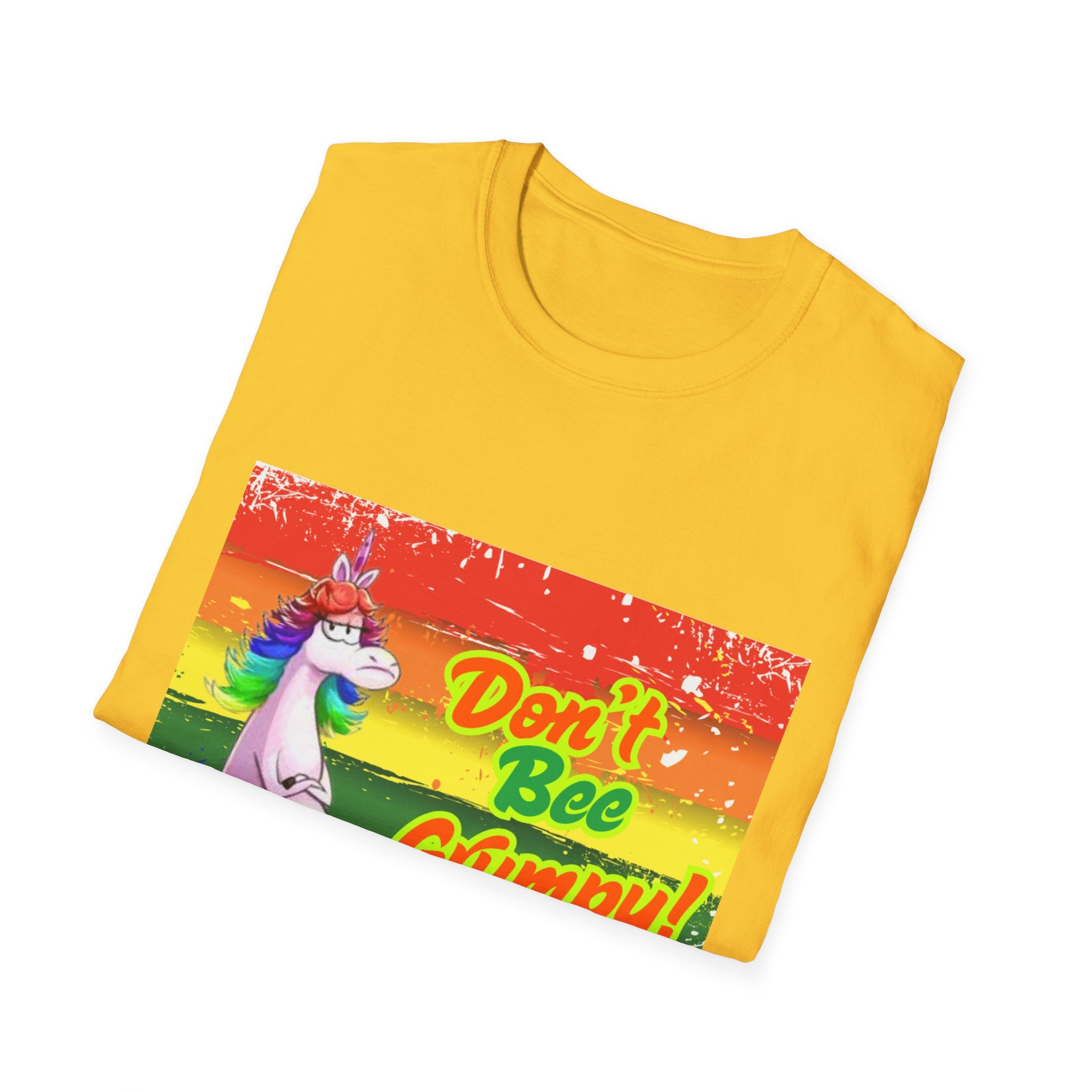 Don't Bee Grumpy Rainbow Unisex Softstyle T-Shirt