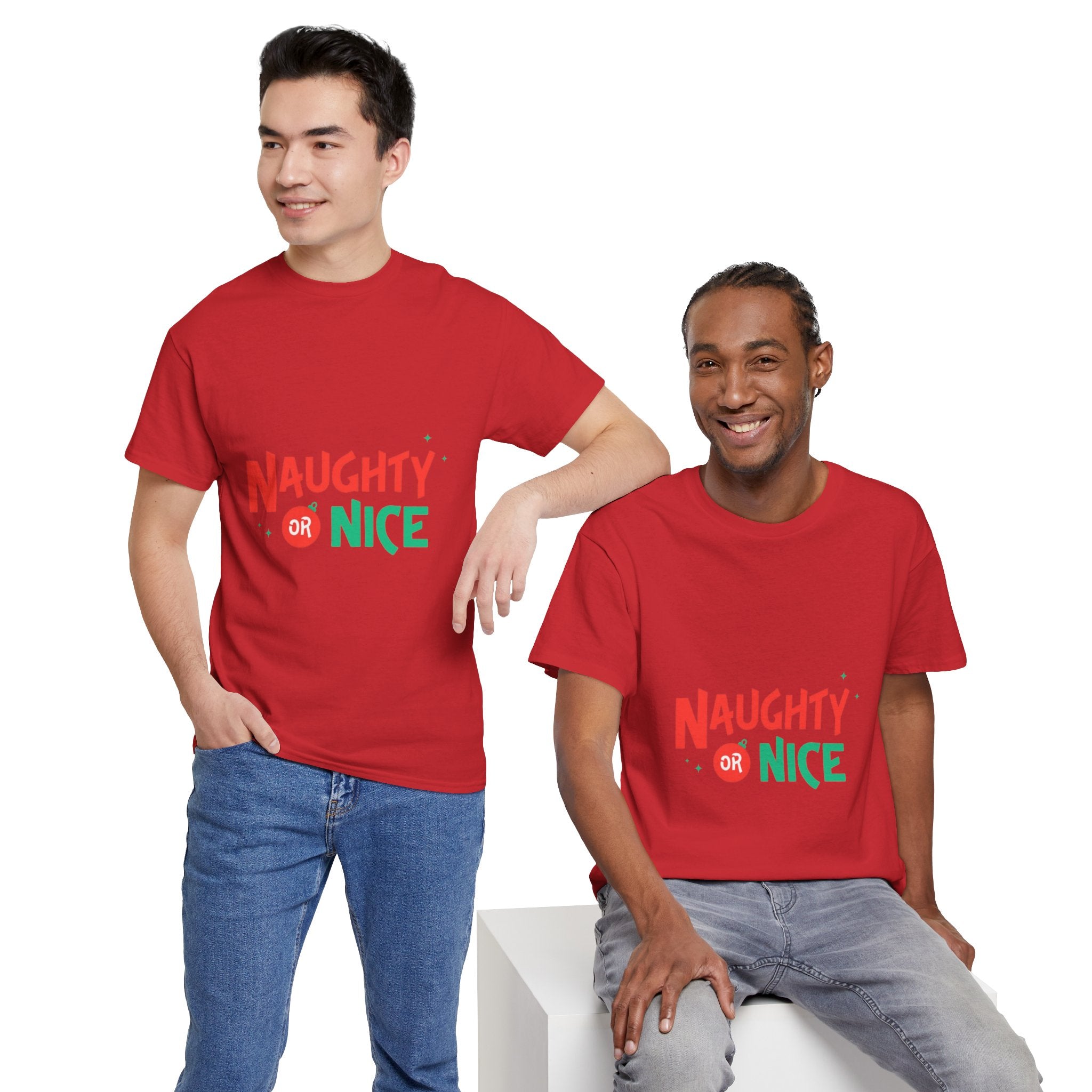 Naughty Or Nice Unisex Heavy Cotton T-Shirt