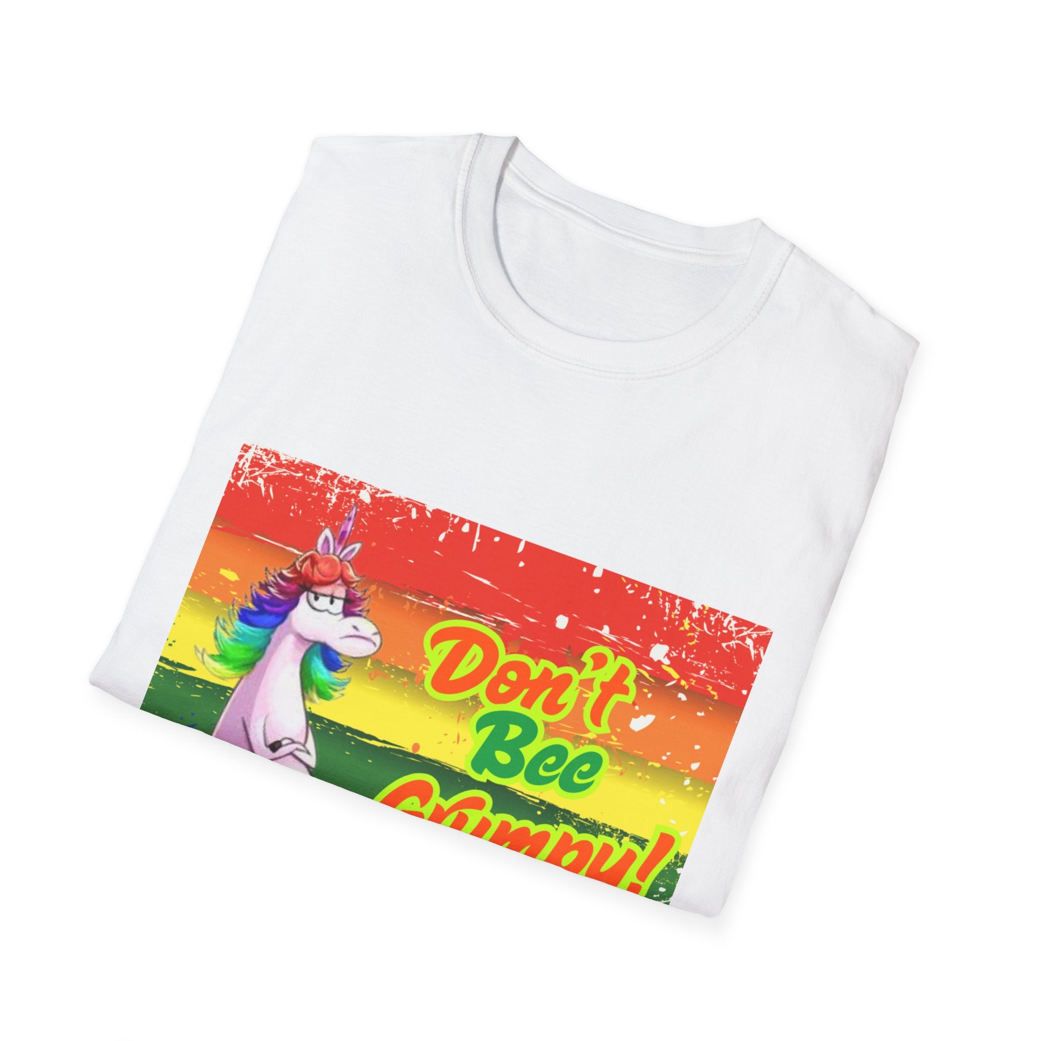 Don't Bee Grumpy Rainbow Unisex Softstyle T-Shirt