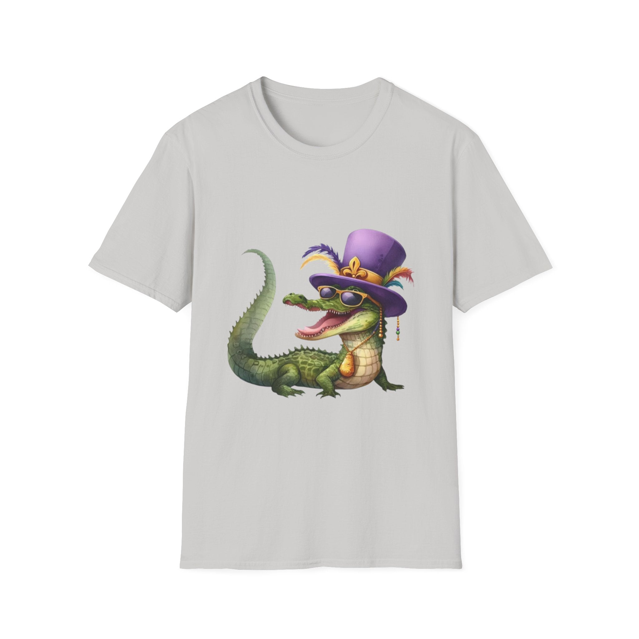 Mardi Gras Alligator Unisex Softstyle T-Shirt