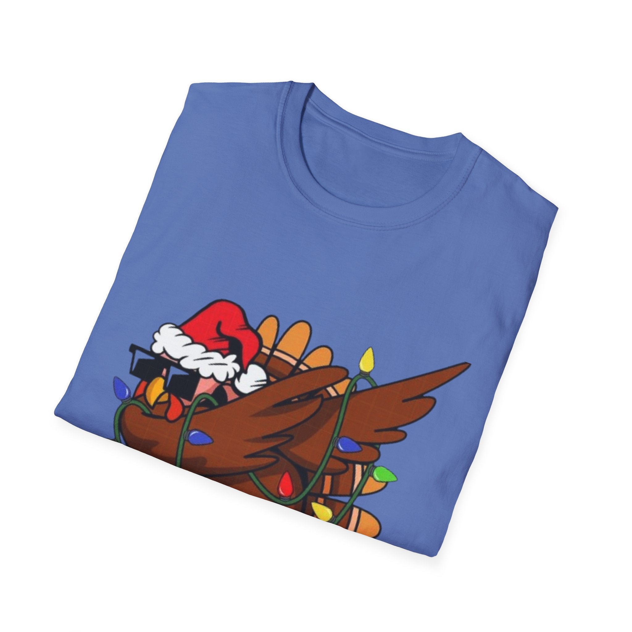 Dabbing Christmas Turkey Unisex Softstyle T-Shirt