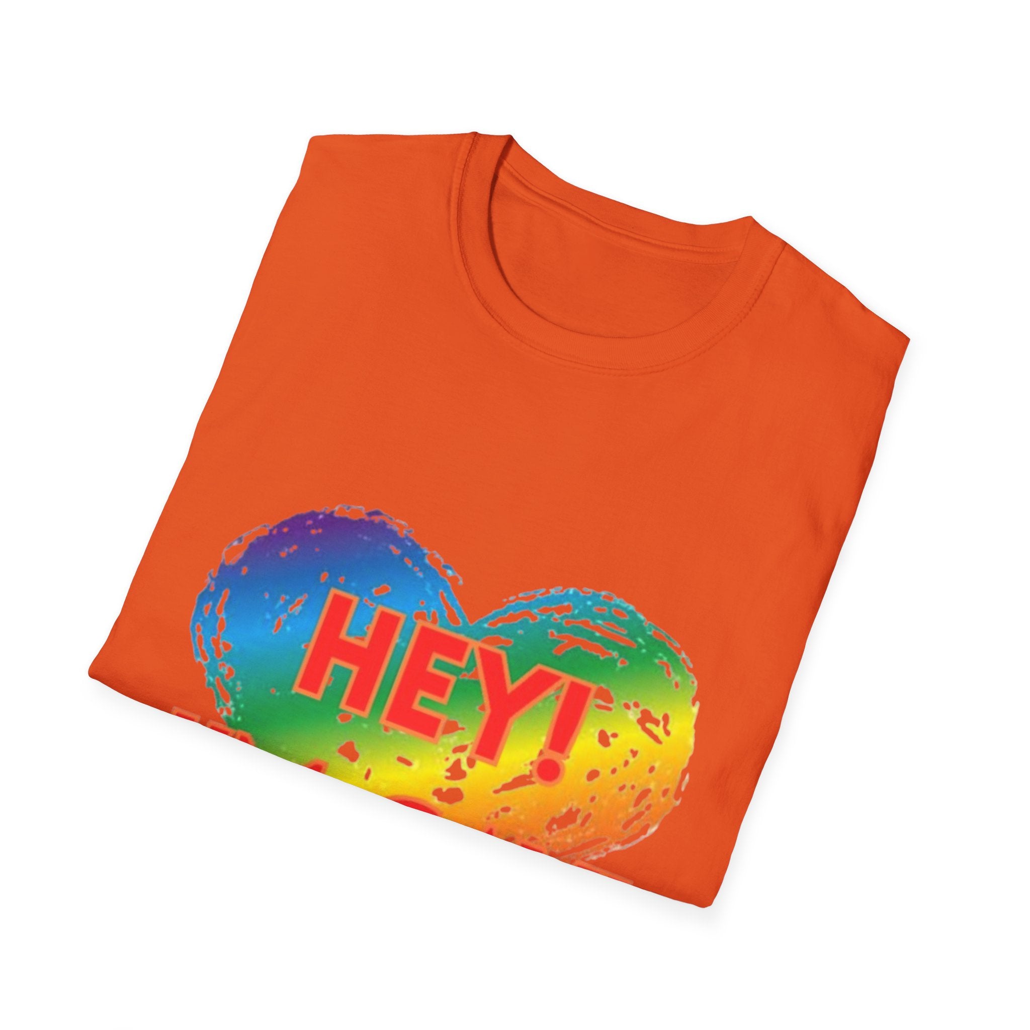 Hey I'm Gay! Unisex Softstyle T-Shirt