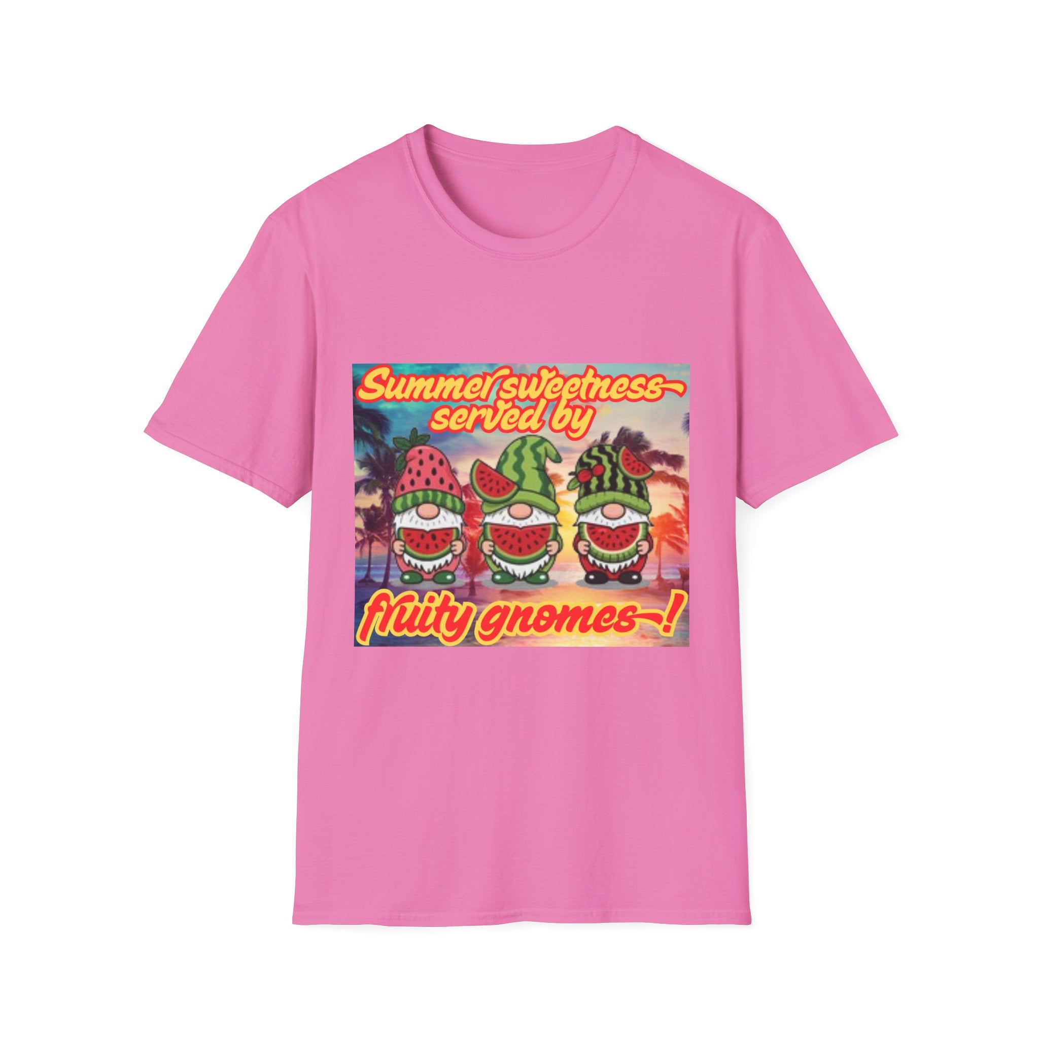 Summer Sweetness Served By Fruity Gnomes Unisex Softstyle T-Shirt