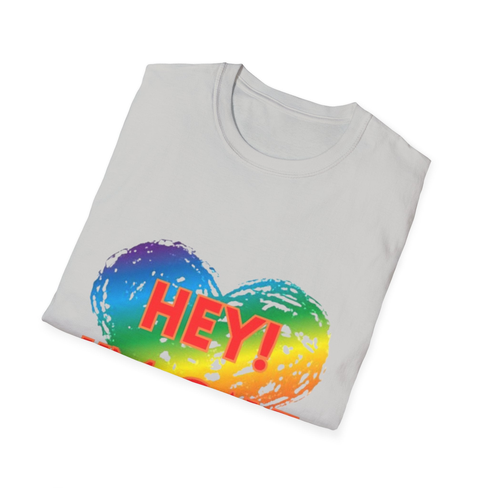Hey I'm Gay! Unisex Softstyle T-Shirt
