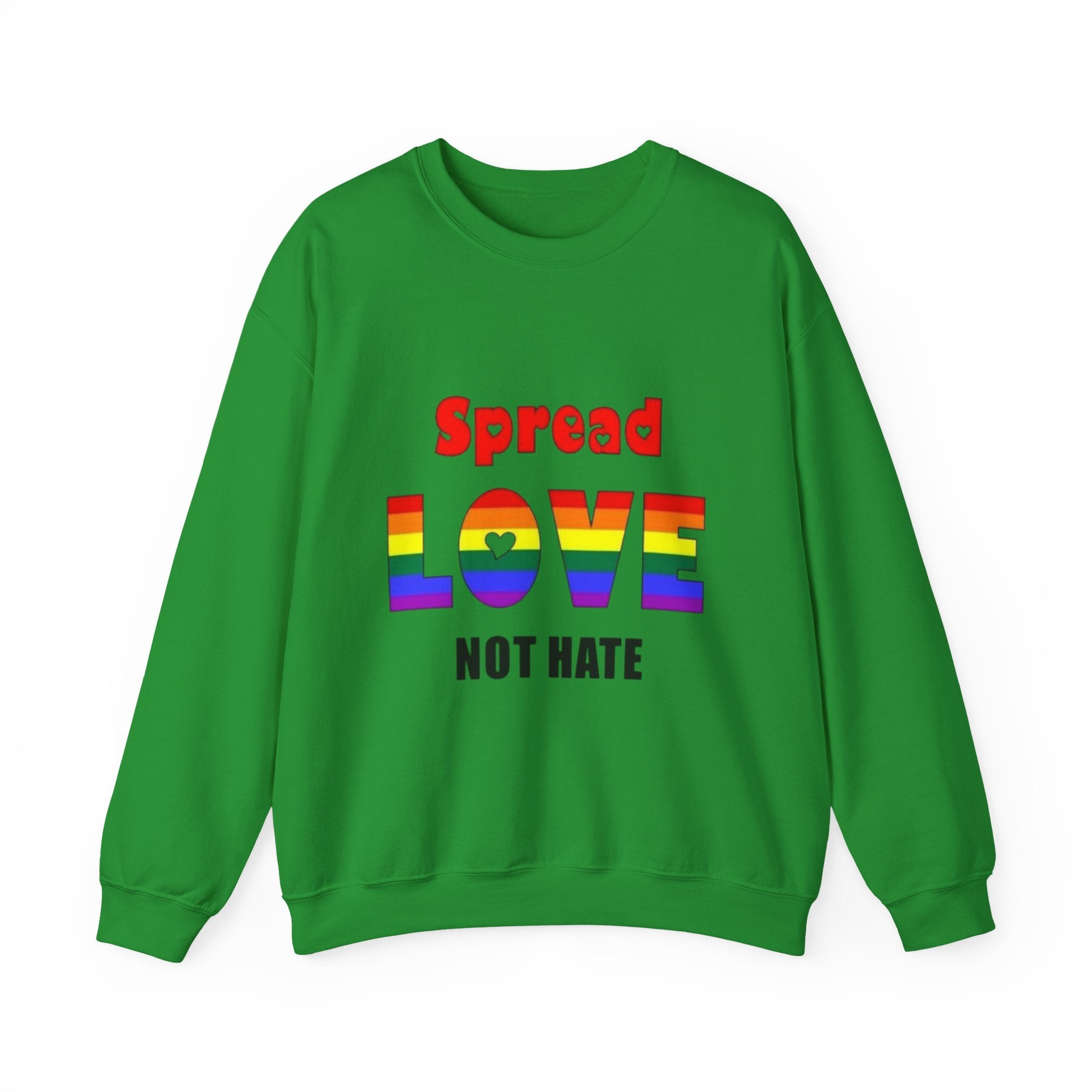 Spread Love Not Hate Unisex Crewneck Sweatshirt