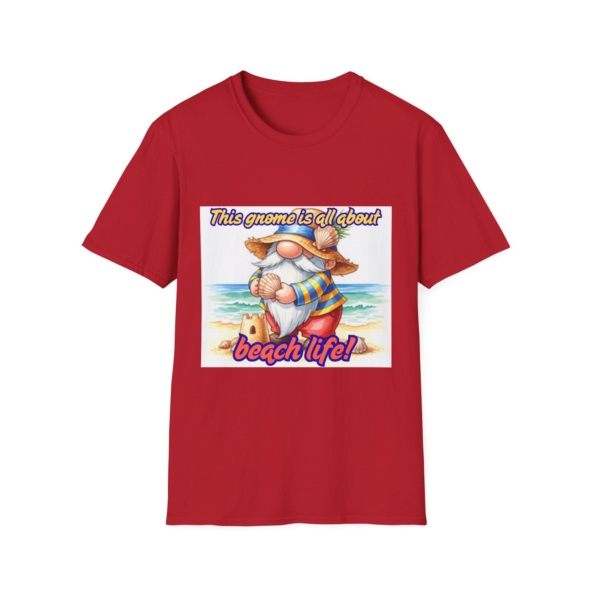 This Gnome Is All About Beach Life! Unisex Softstyle T-Shirt
