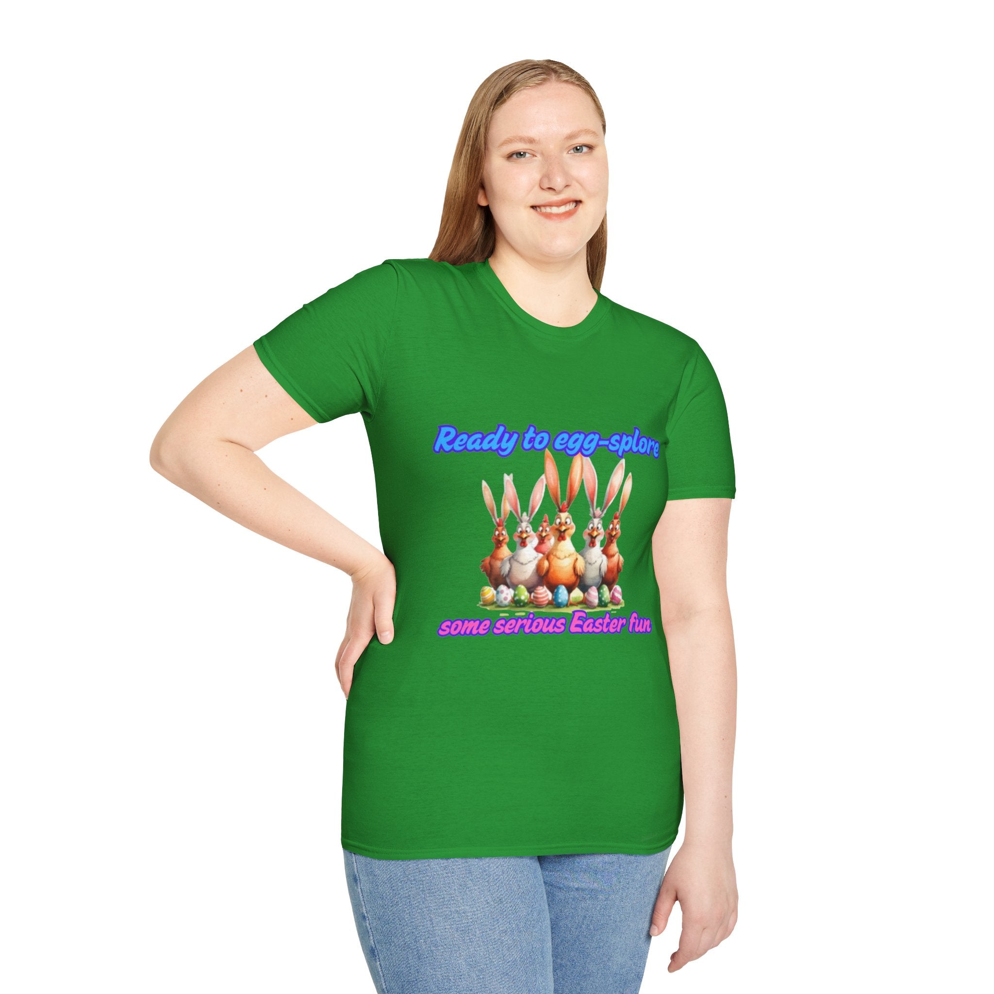 Ready To Egg-splore Some Serious Easter Fun Unisex Softstyle T-Shirt