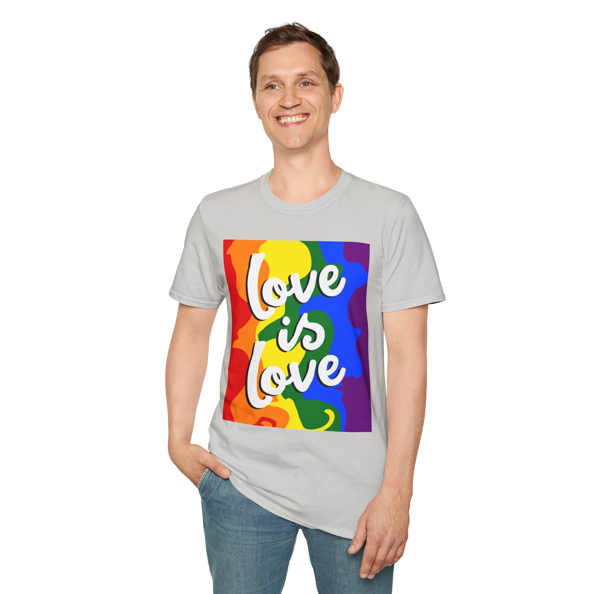 Colorful Pride Love is Love Unisex Softstyle T-Shirt