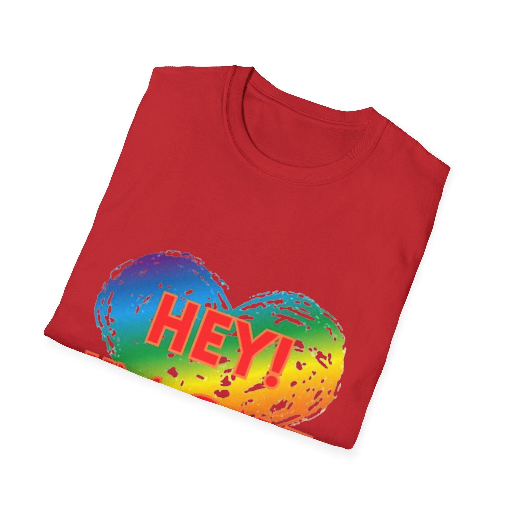 Hey I'm Gay! Unisex Softstyle T-Shirt