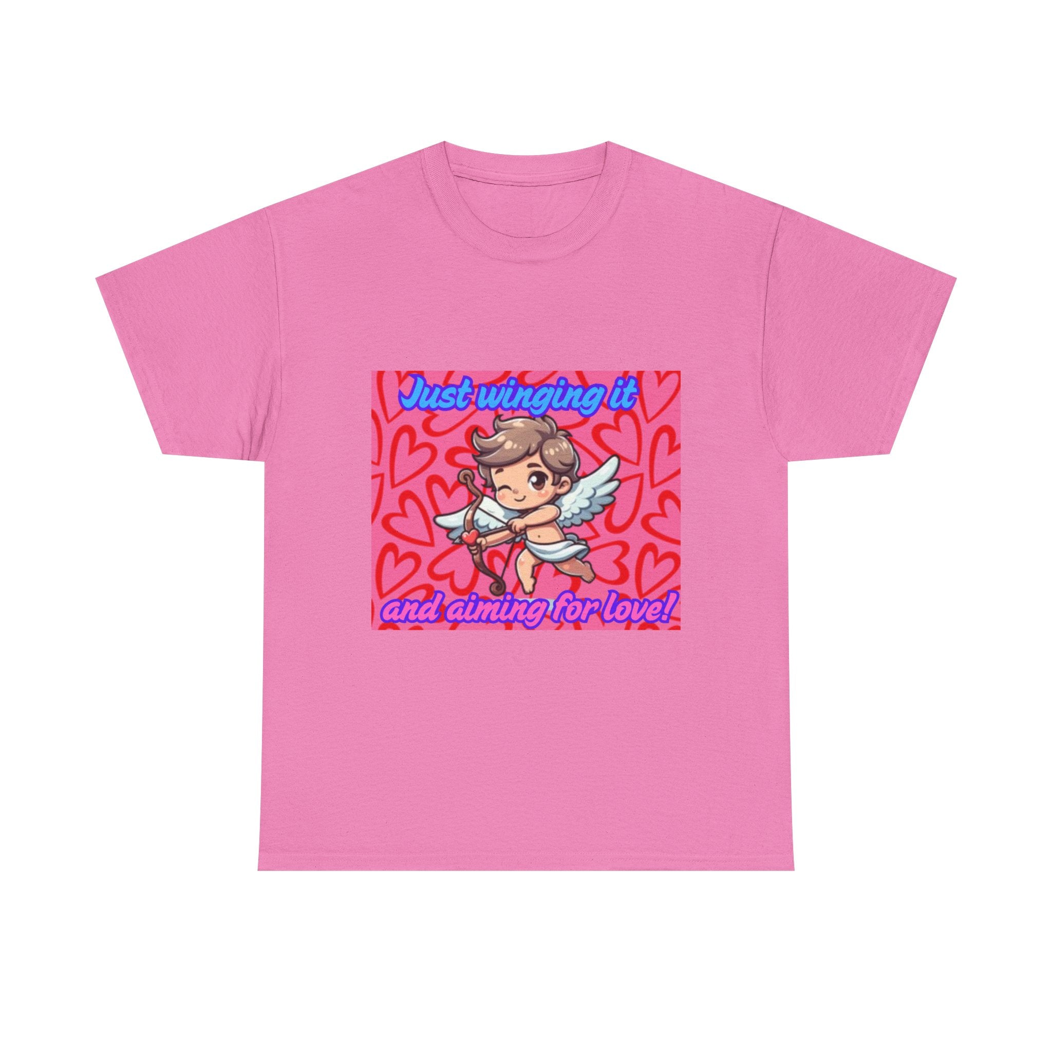 Just Winging It And Aiming For Love Unisex Heavy Cotton T-Shirt