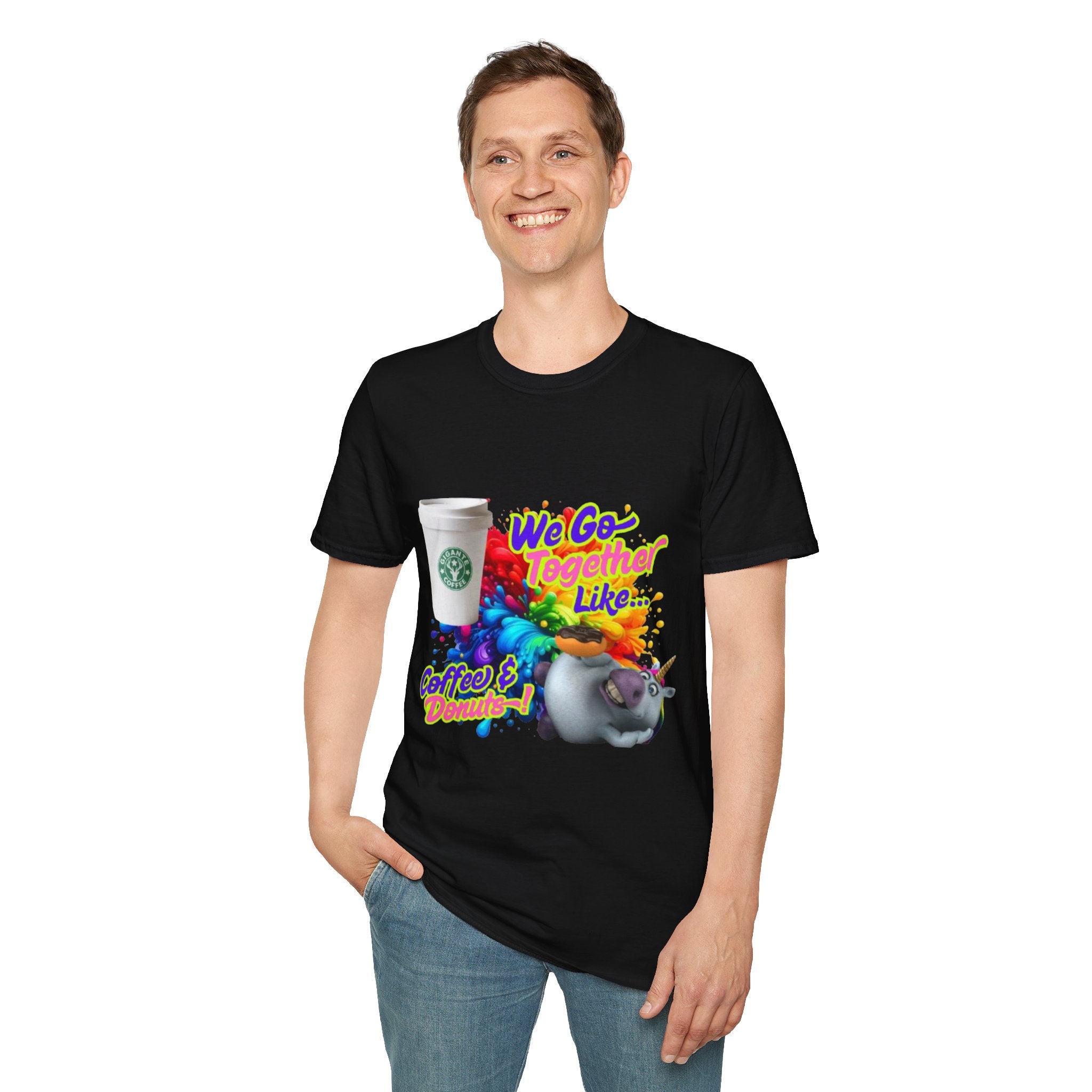 We Go Together Like Coffee & Donuts Unisex Softstyle T-Shirt