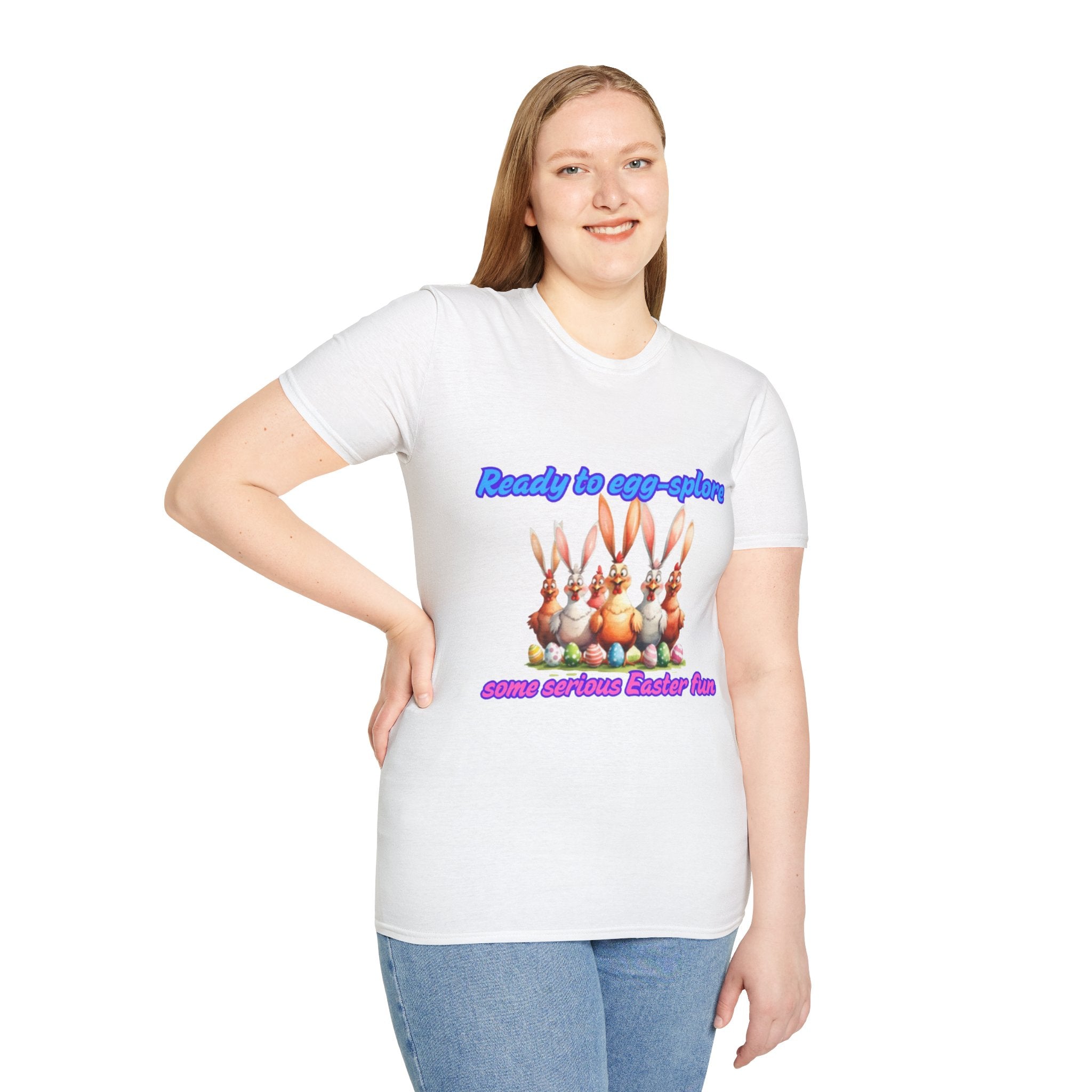 Ready To Egg-splore Some Serious Easter Fun Unisex Softstyle T-Shirt