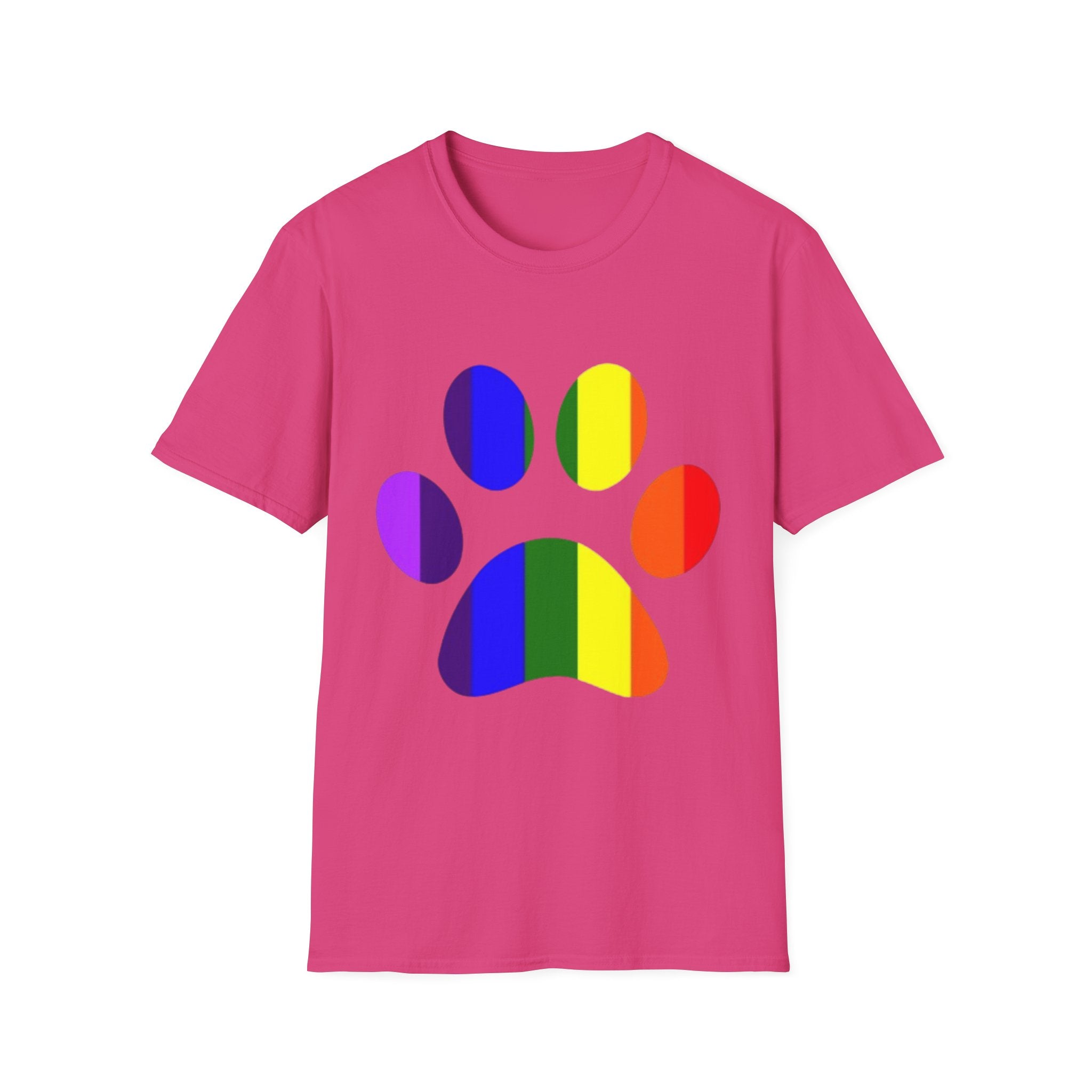 Pride Paw Print Unisex Softstyle T-Shirt