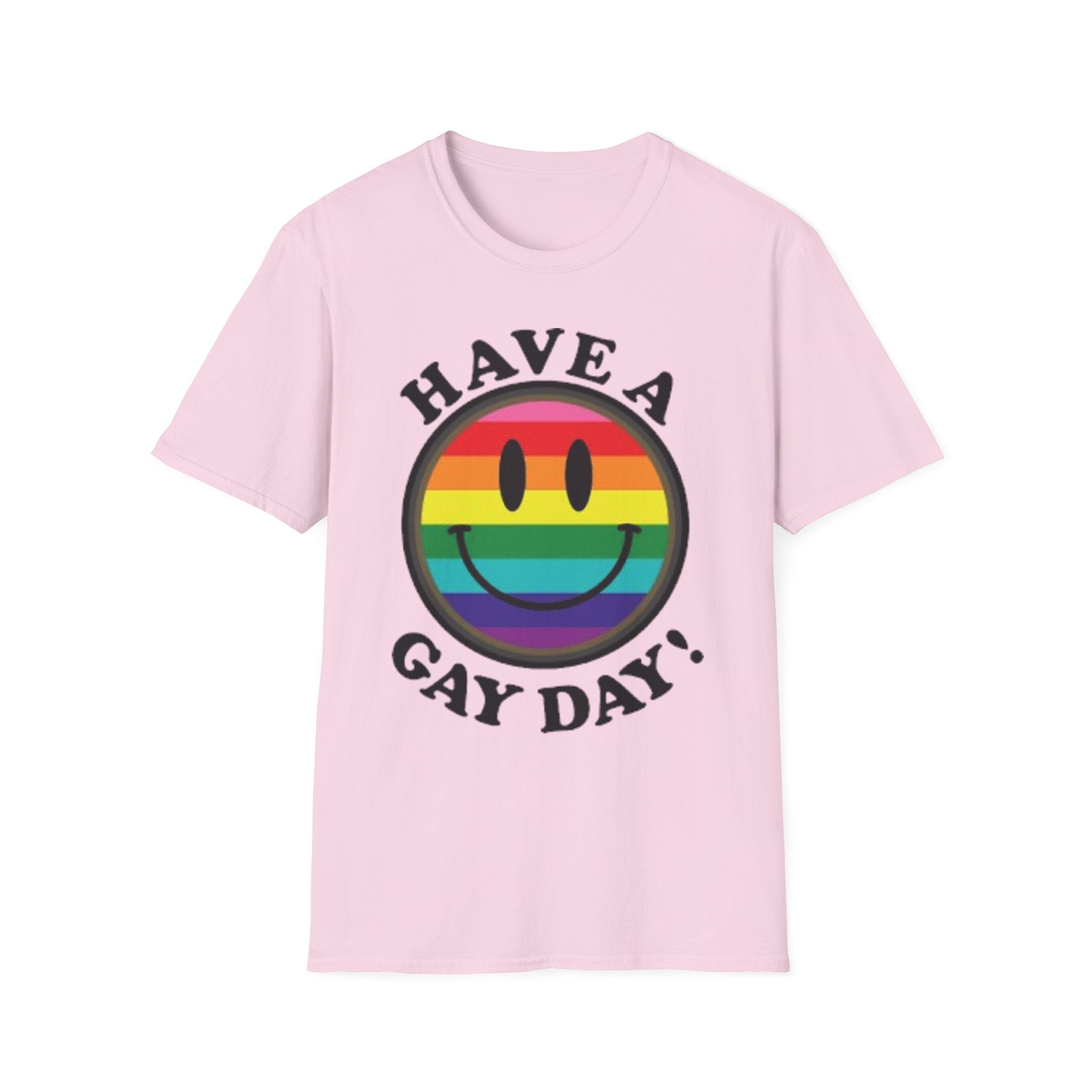 Have A Gay Day Rainbow Smile Unisex Softstyle T-Shirt