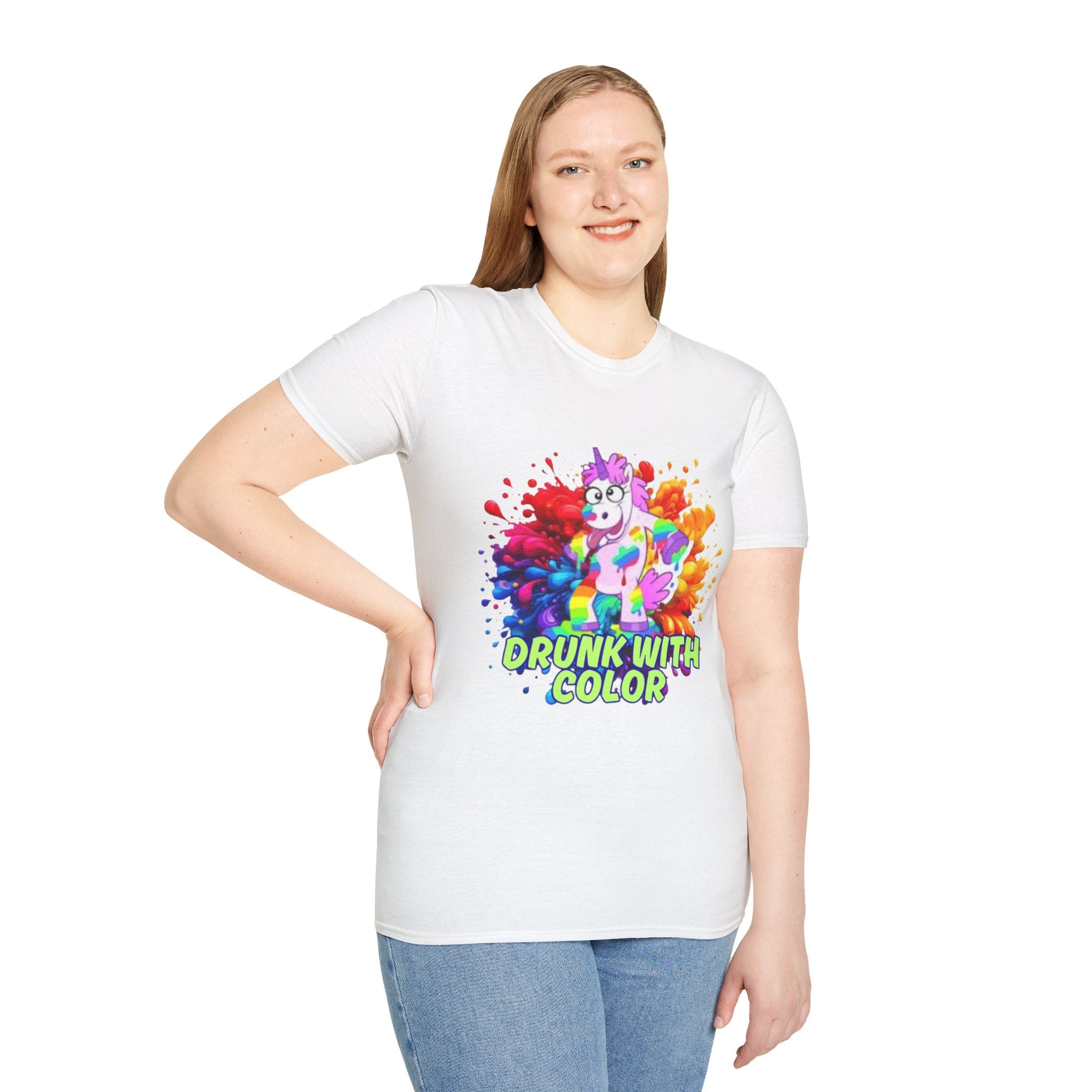 Drunk With Color Unicorn Unisex Softstyle T-Shirt