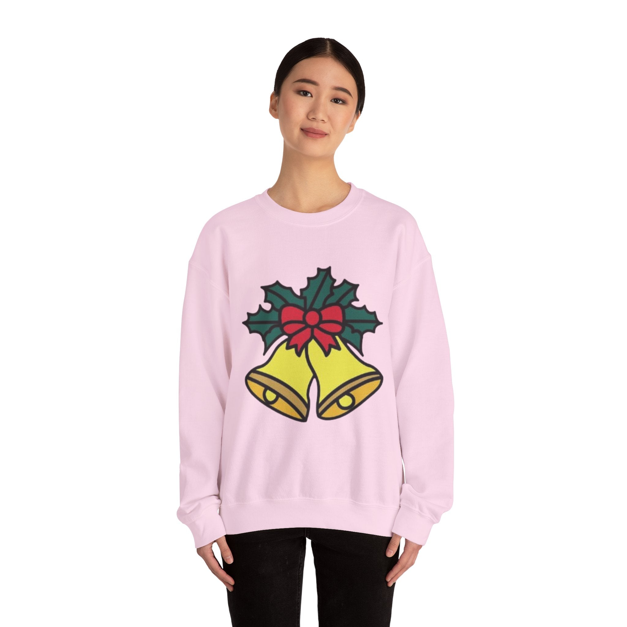 Festive Holiday Bells & Holly Unisex Heavy Blend™ Crewneck Sweatshirt