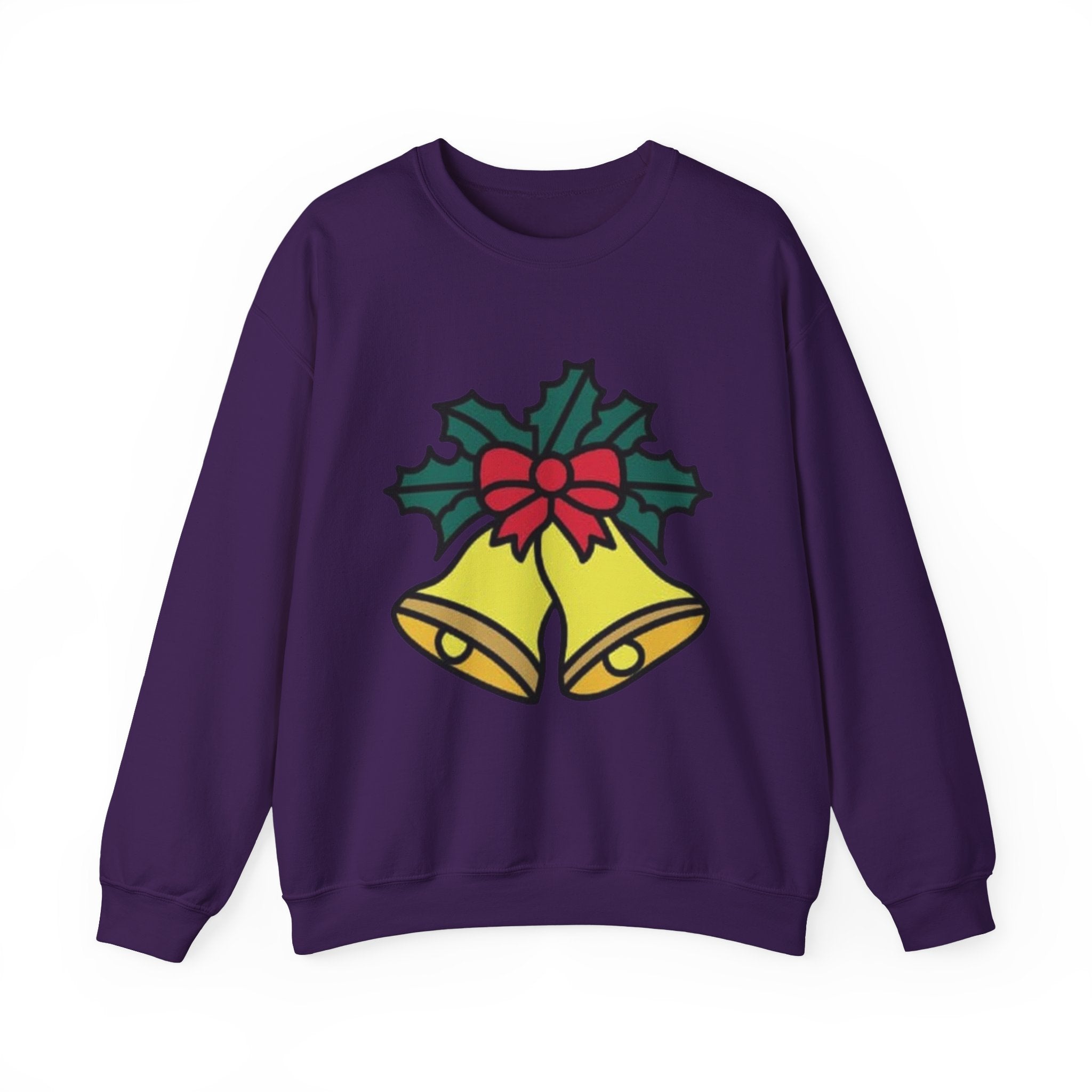 Festive Holiday Bells & Holly Unisex Heavy Blend™ Crewneck Sweatshirt