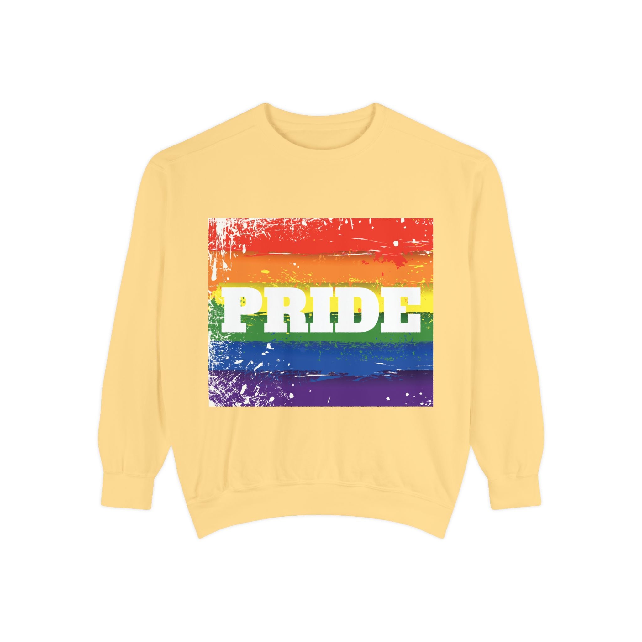 Pride Rainbow Unisex Garment-Dyed Sweatshirt