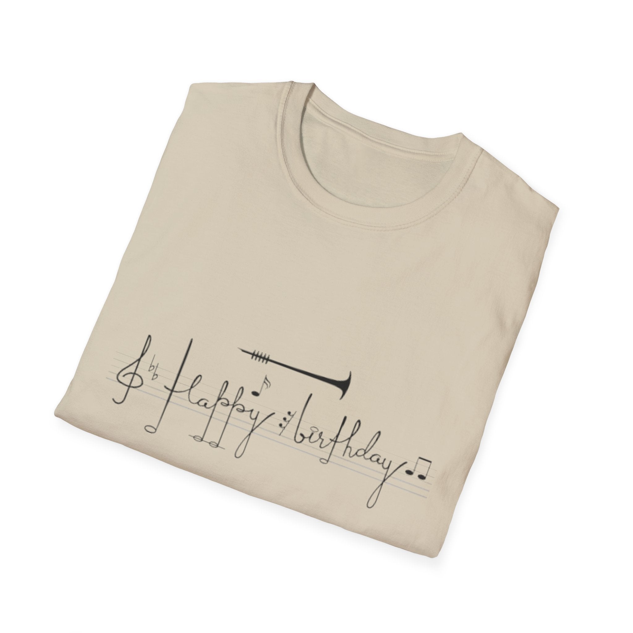 Music Note Birthday Unisex Softstyle T-Shirt-Personalize It!