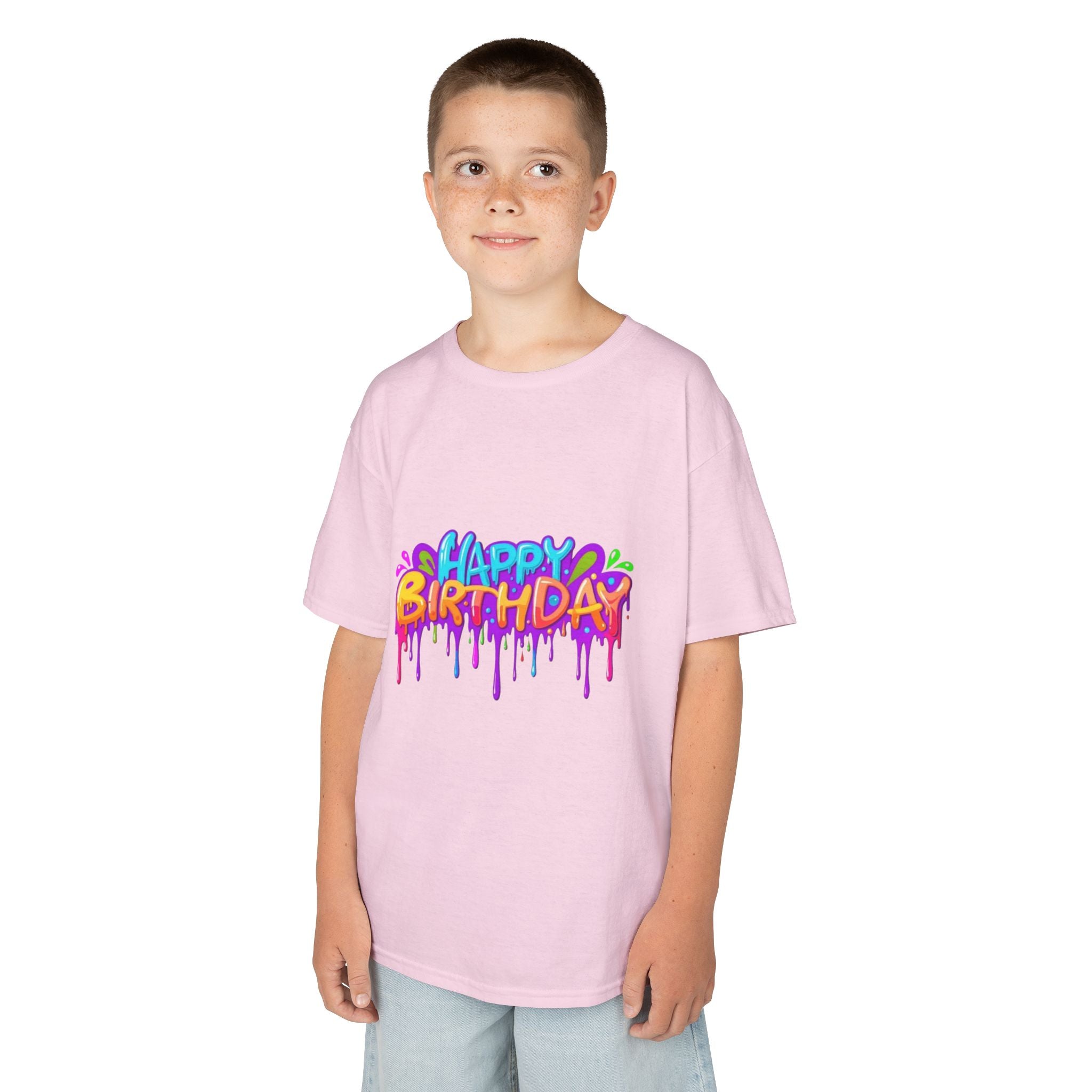 Happy Birthday Kids Heavy Cotton™ Short Sleeve T-Shirt Personalize It!