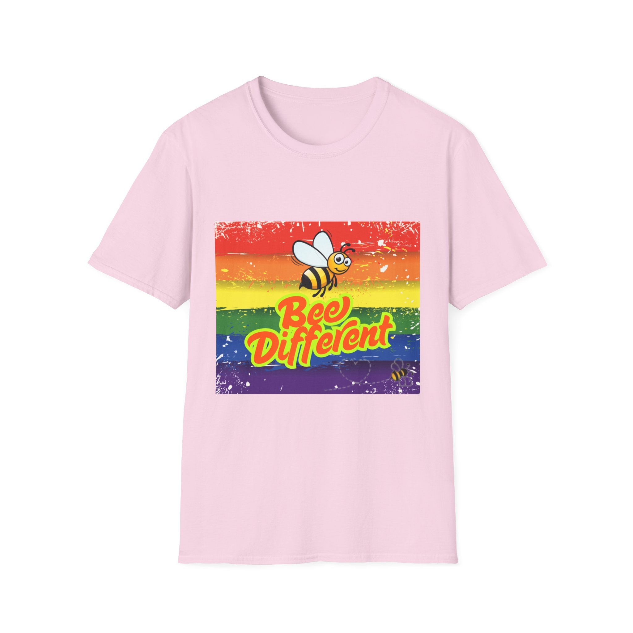 Bee Different Rainbow Unisex Softstyle T-Shirt