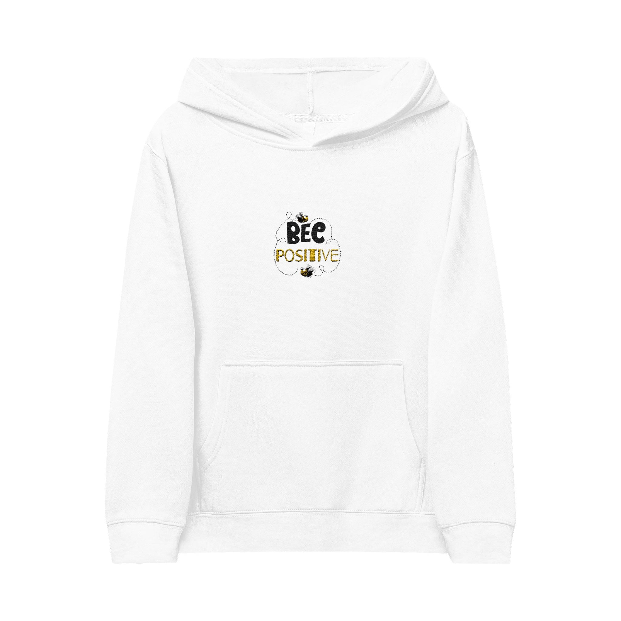 Bee Positive Kids Embroidered Fleece Hoodie
