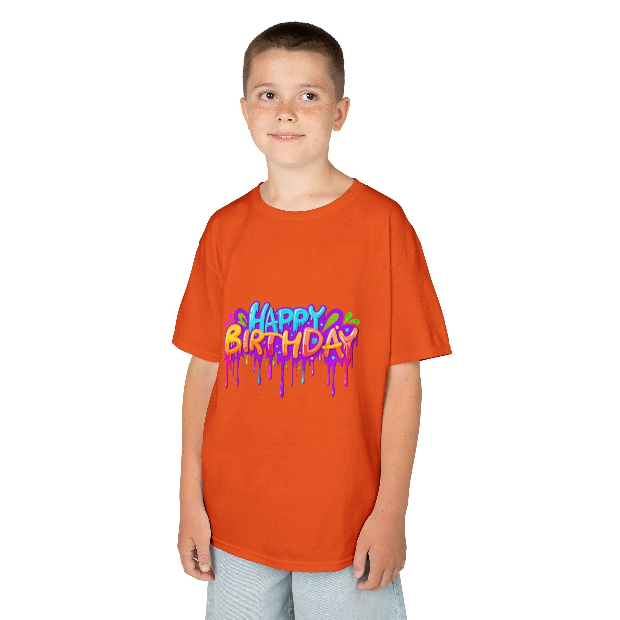Happy Birthday Kids Heavy Cotton™ Short Sleeve T-Shirt Personalize It!