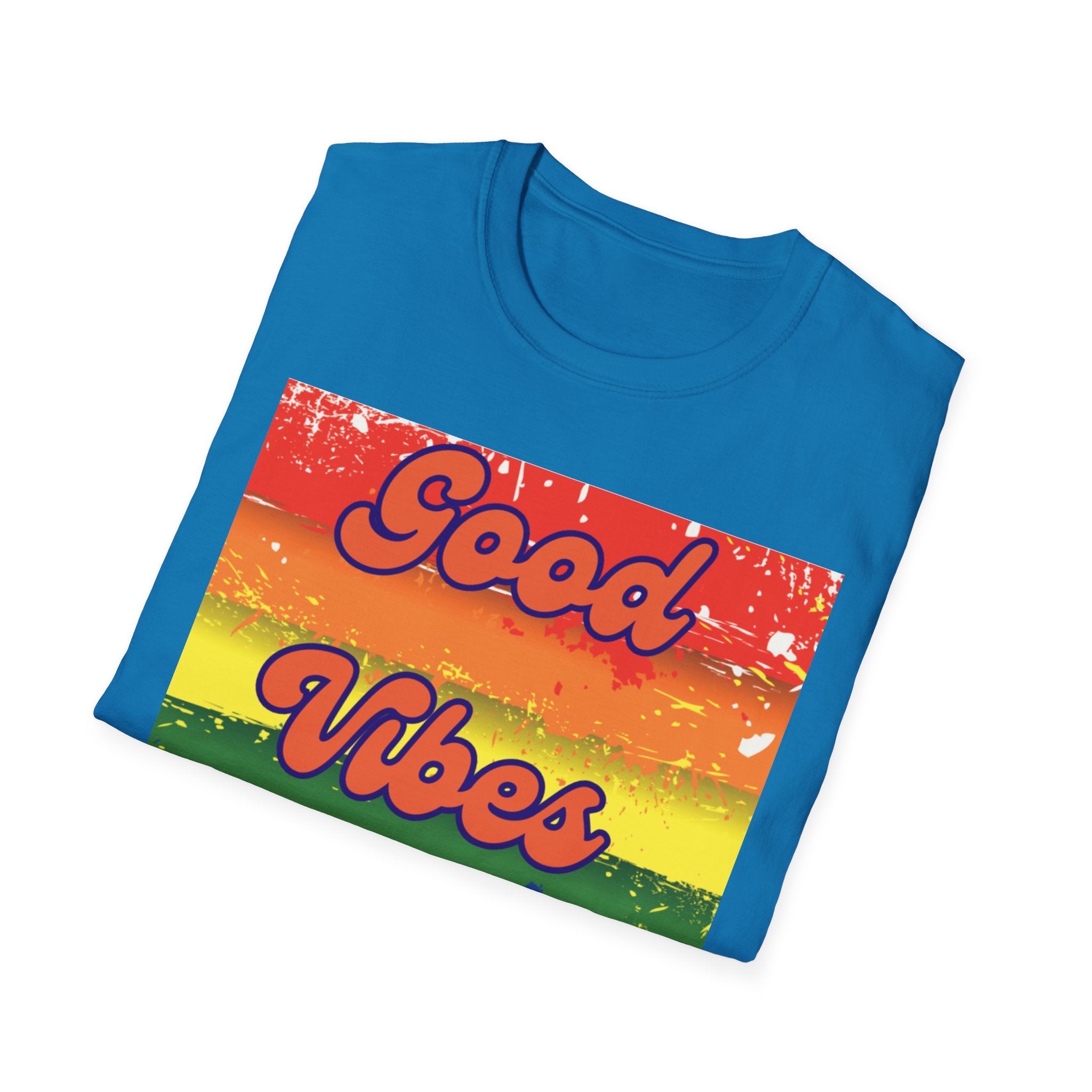 Good Vibes Only Orange Unisex Softstyle T-Shirt