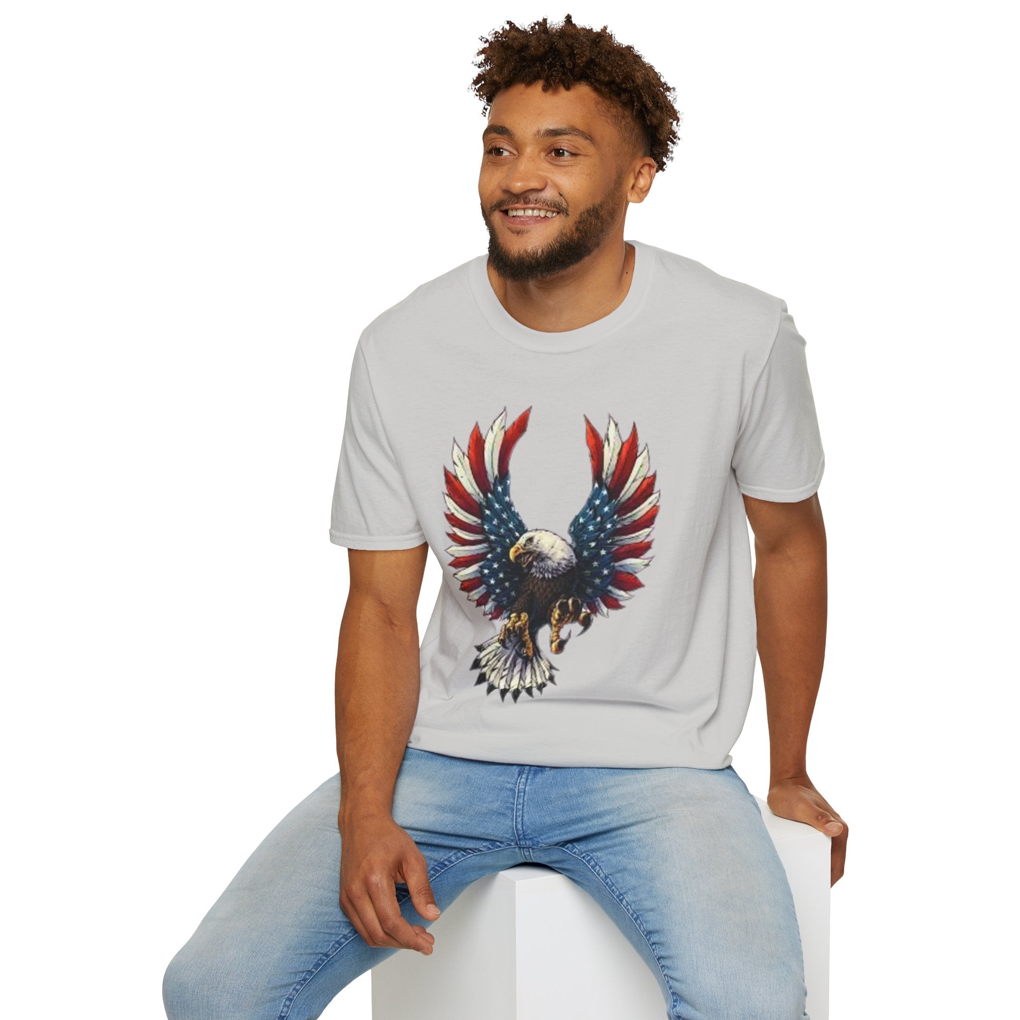Patriotic Eagle Unisex Softstyle T-Shirt