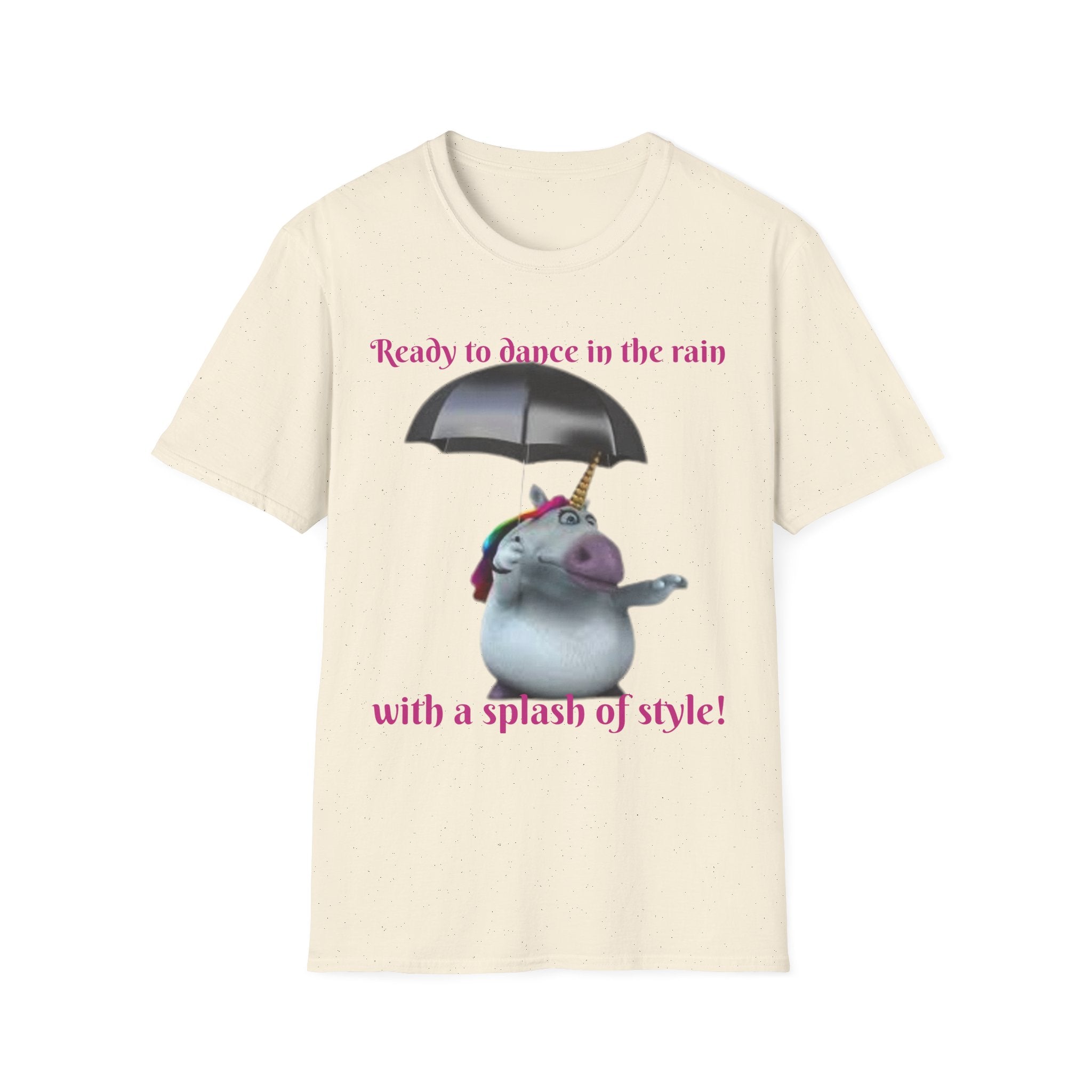 Ready to Dance In The Rain With A Splash Of Style Unicorn Unisex Softstyle T-Shirt