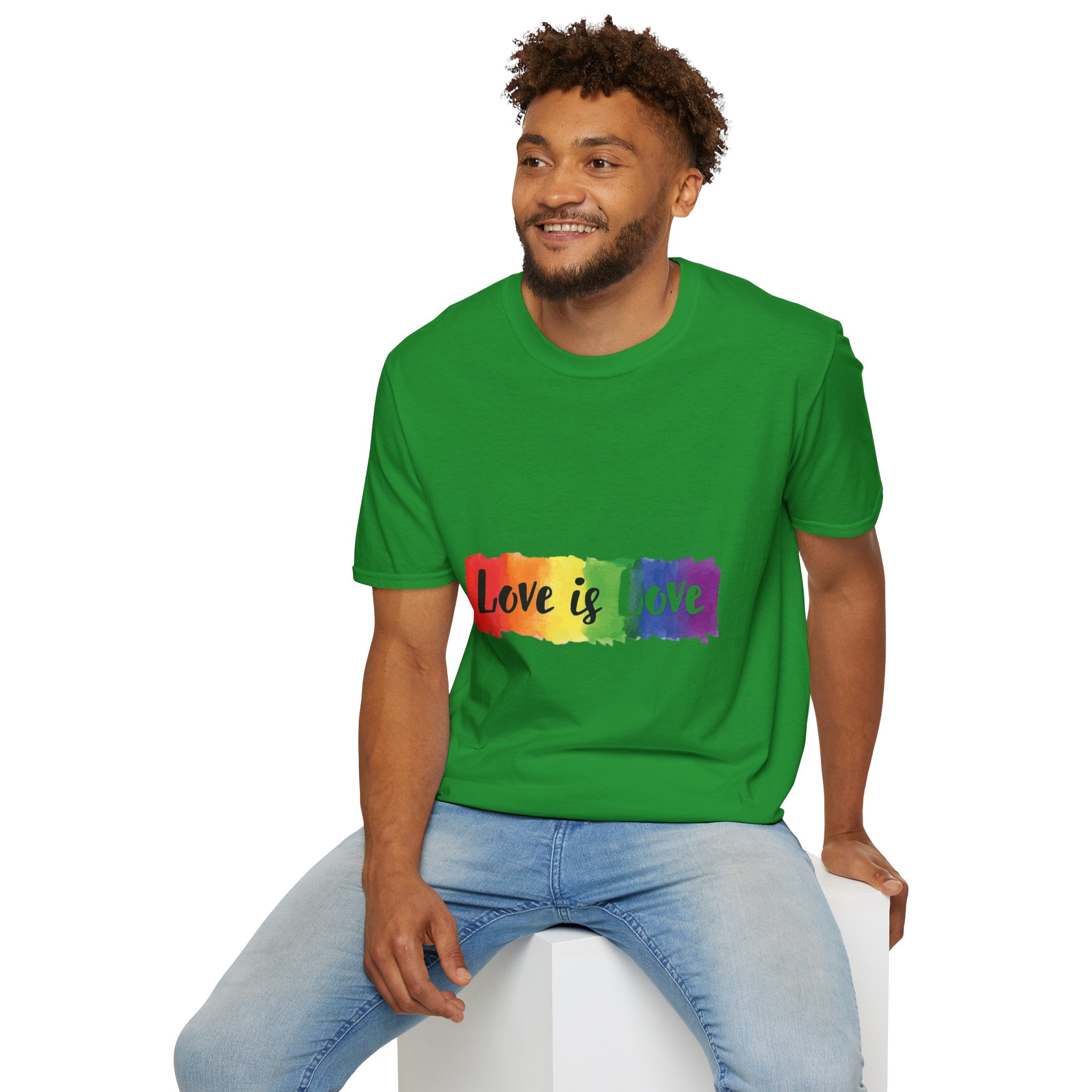 Rainbow Love is Love Unisex Softstyle T-Shirt