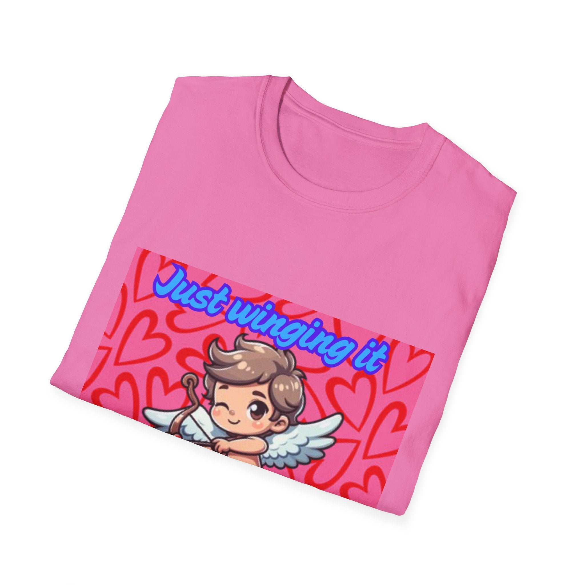 Just Winging It And Aiming For Love Unisex Softstyle T-Shirt