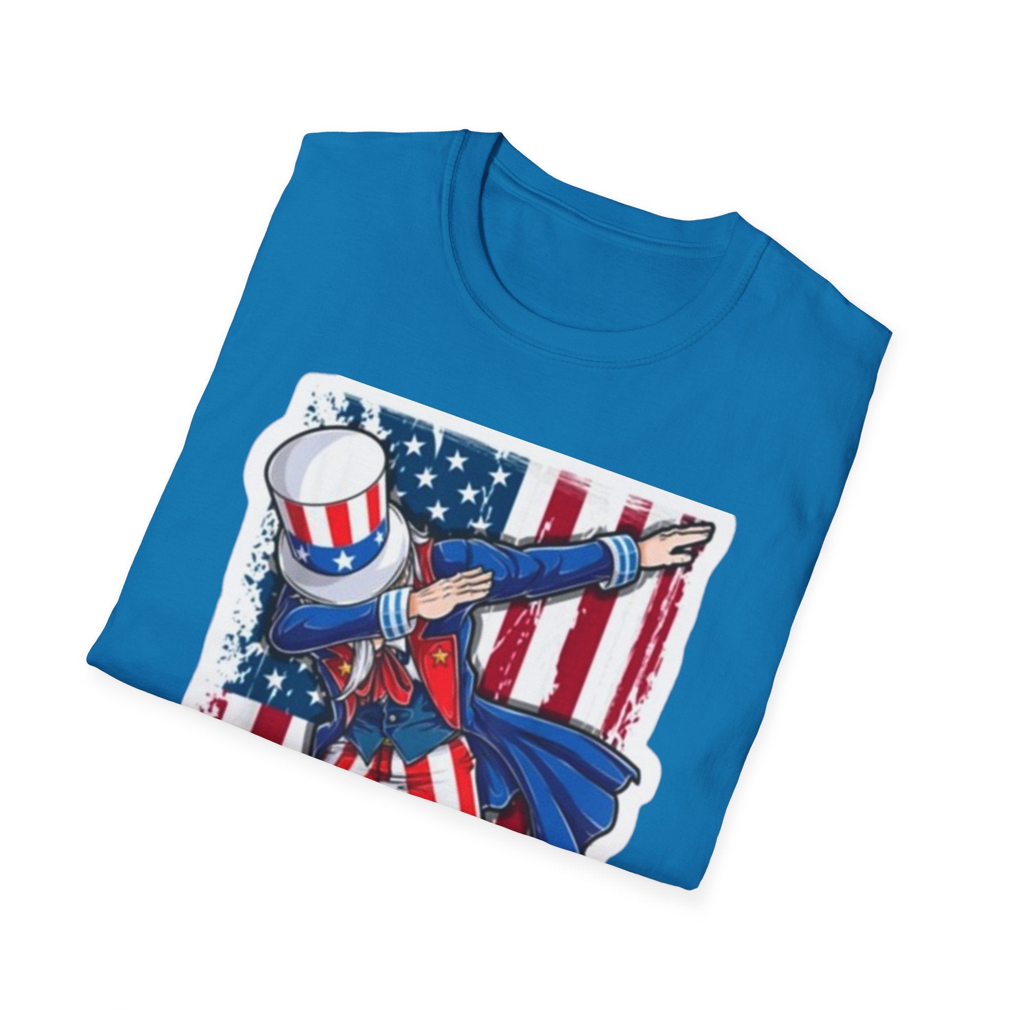 Patriotic Uncle Sam Dabbing Unisex Softstyle T-Shirt